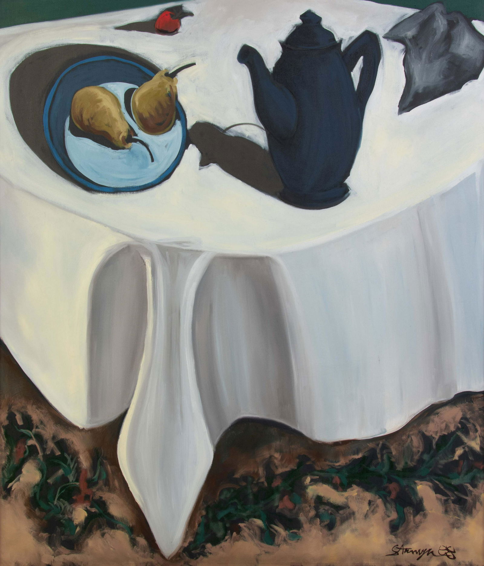 Ted Stanuga (American, b. 1948) Dark Blue Teapot on (1 of 5)