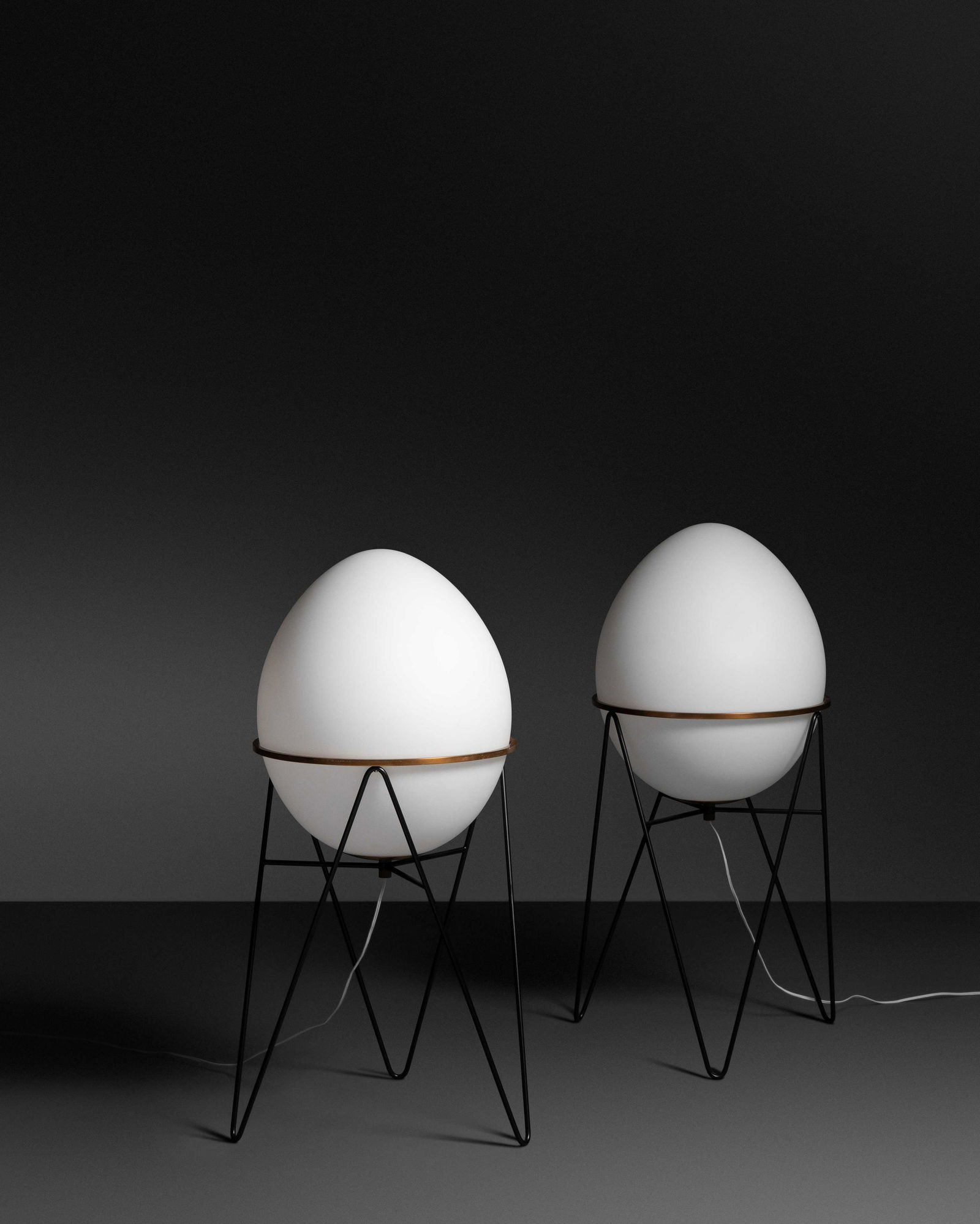 Stilnovo Italy, Mid-20th Century Pair of Uovo Floor (1 of 4)