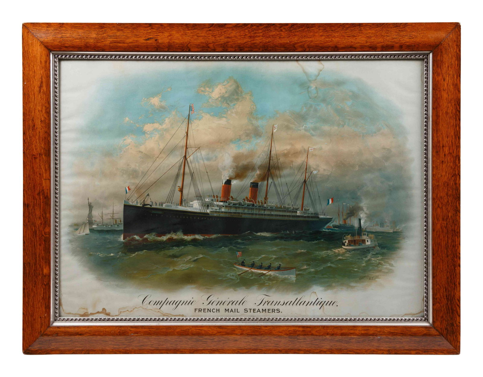A French Transoceanic Steamship Lithograph Poster (1 of 8)