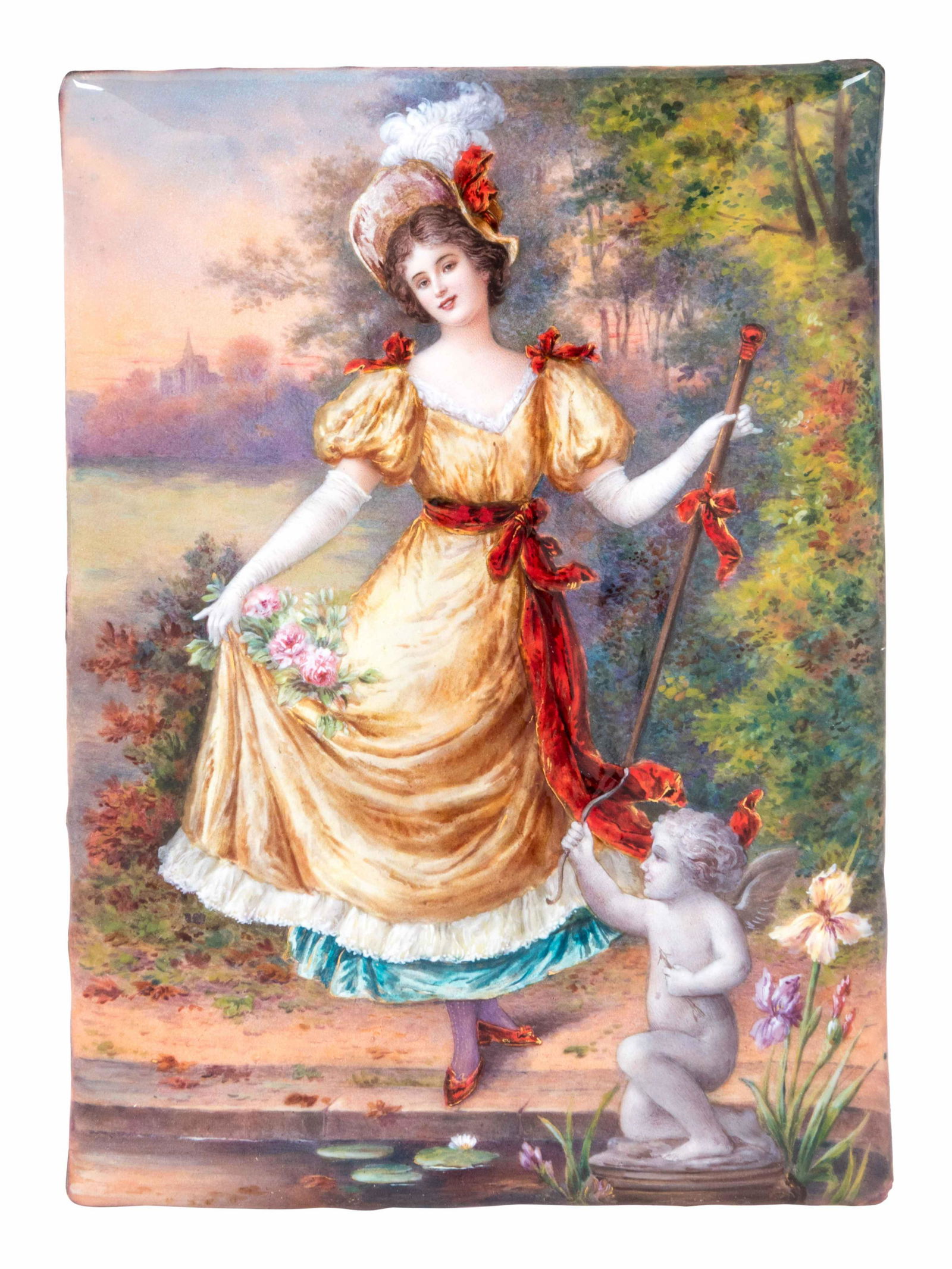 A Limoges Style Polychrome Enamel-on-Copper Plaque (1 of 1)