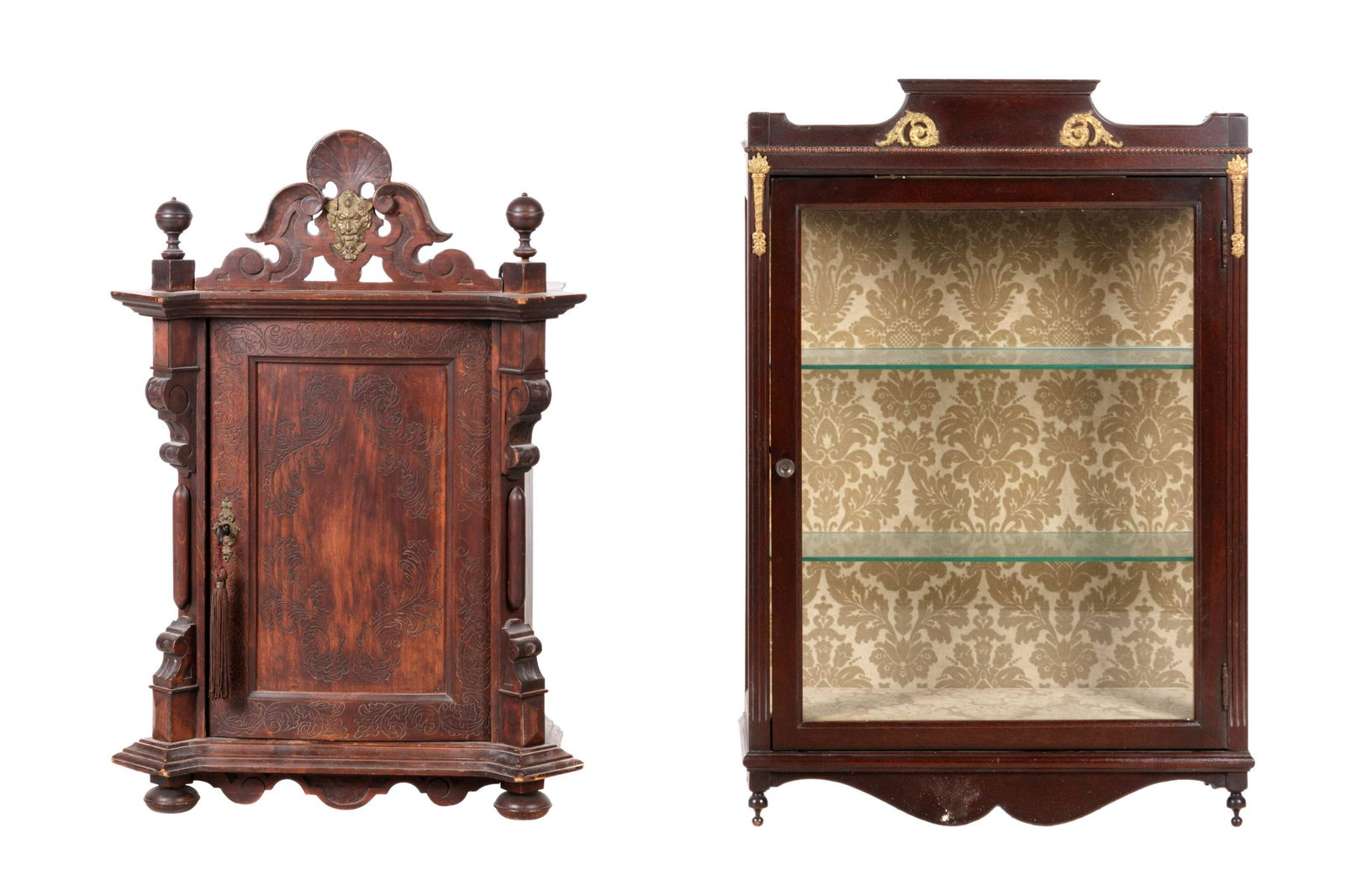 A Continental Table Top Walnut Cabinet (1 of 5)