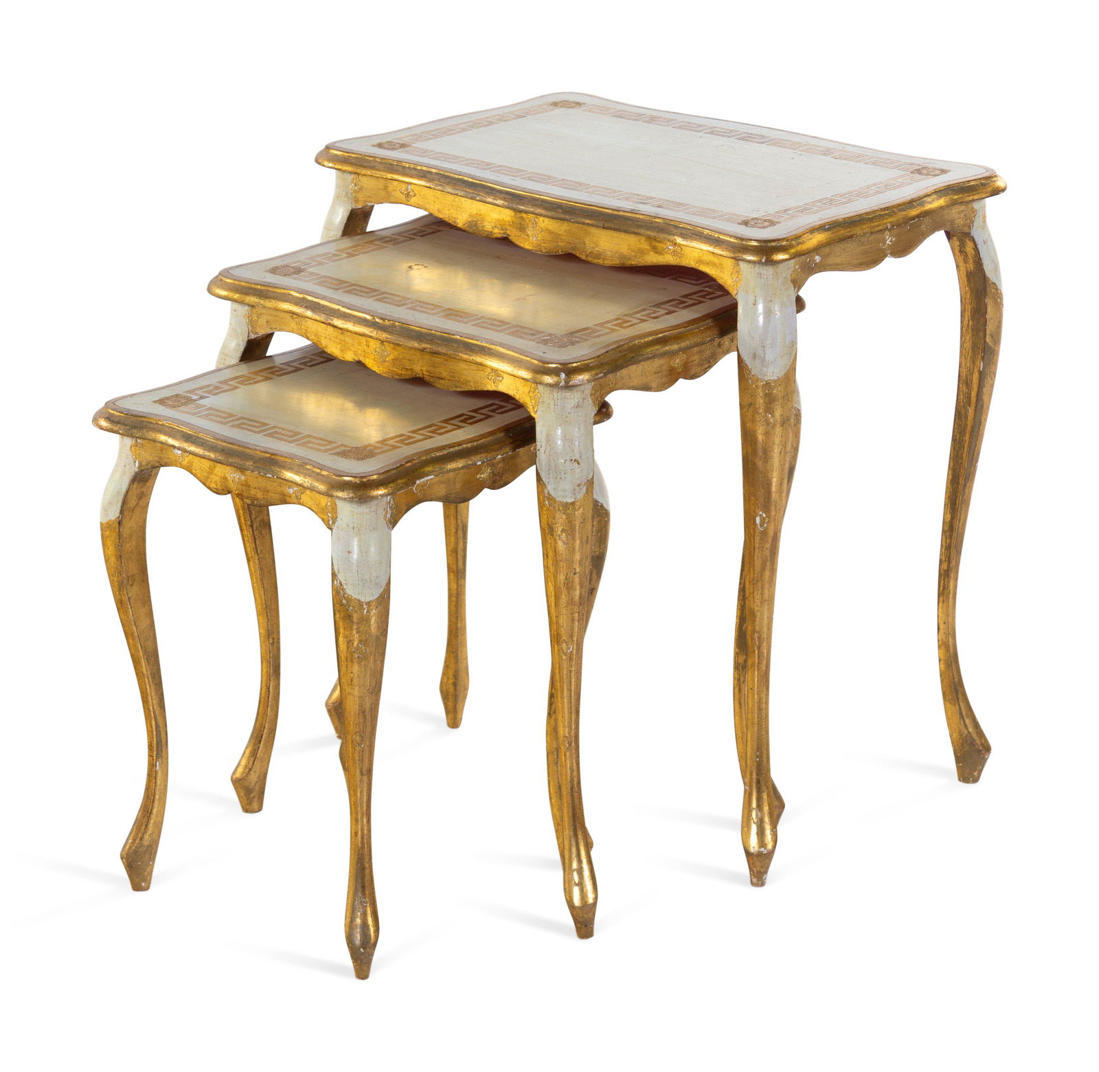 A Set of Three Italian Giltwood Nesting Tables (1 of 3)