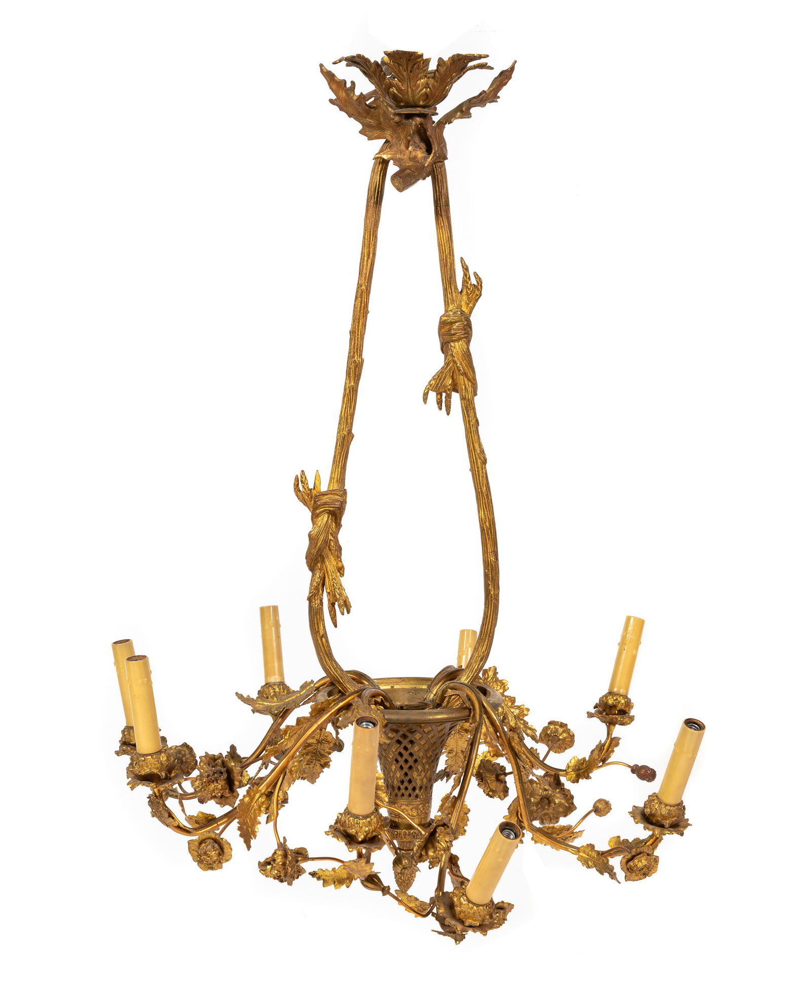 A French Gilt Bronze Eight-Light Chandelier (1 of 1)