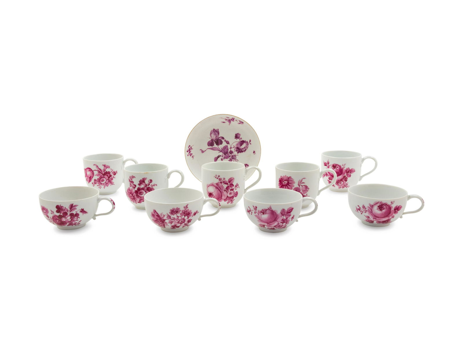 A German Puce-Painted Porcelain Tea Service (1 of 3)