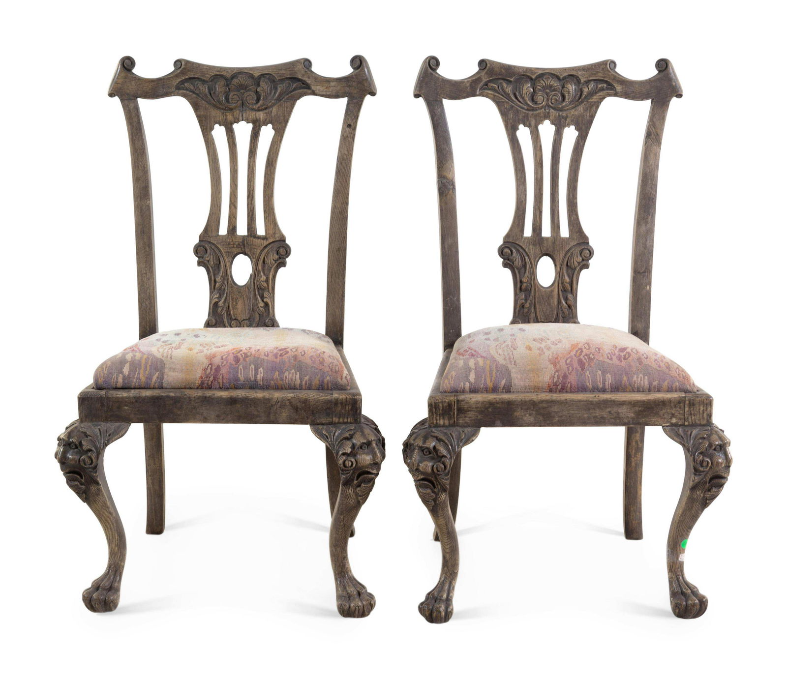 A Pair of Painted Chippendale Style Side Chairs (1 of 2)