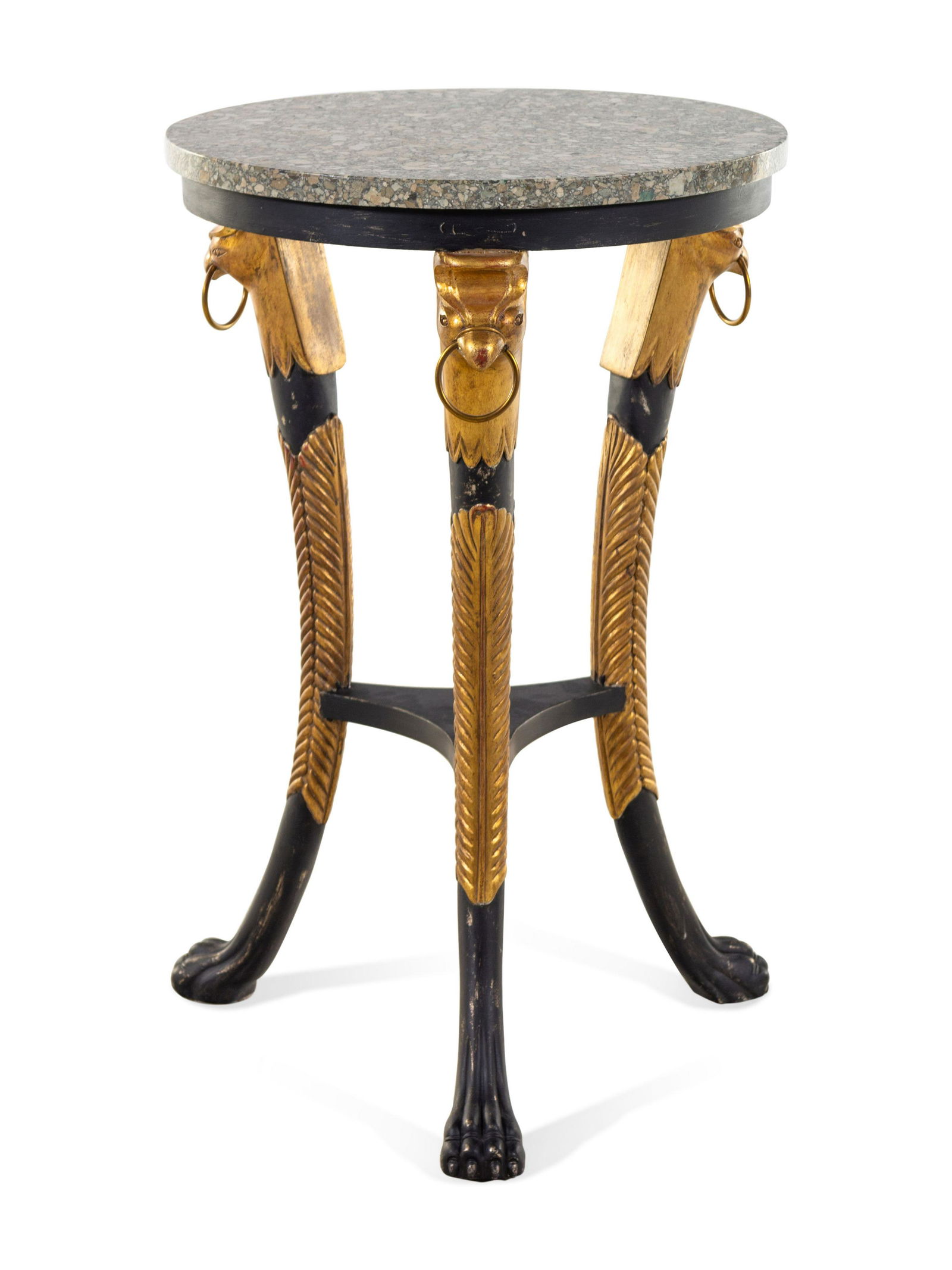 A Regency Style Painted and Parcel Gilt Marble Top Side (1 of 3)
