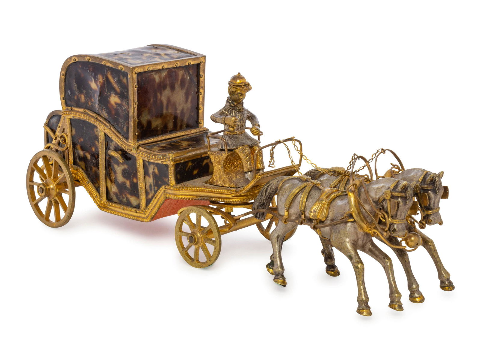 An English Tortoise Shell Veneered Model of a Carriage (1 of 1)