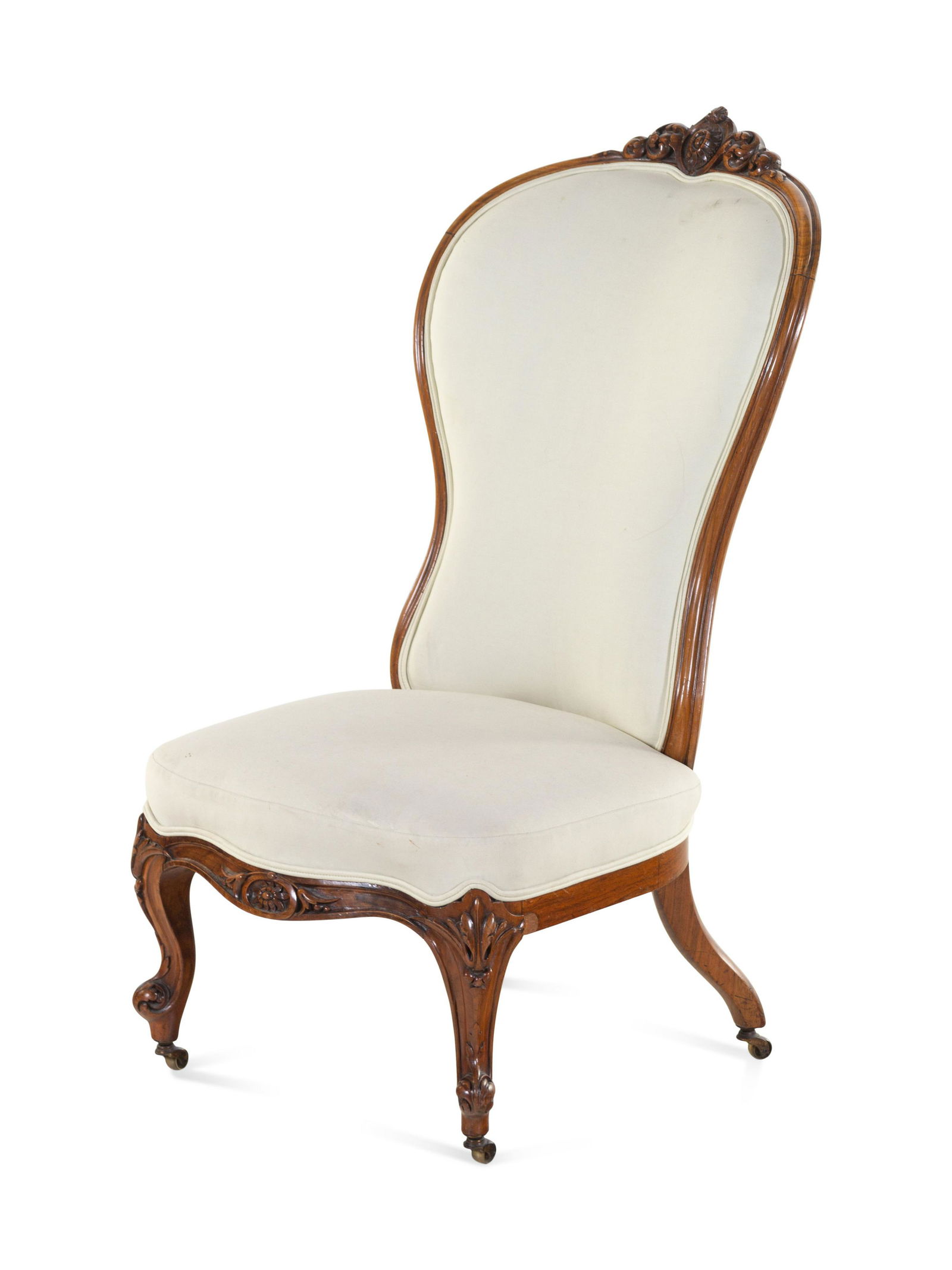 A Baroque Revival Mahogany Balloon Back Slipper Chair (1 of 2)