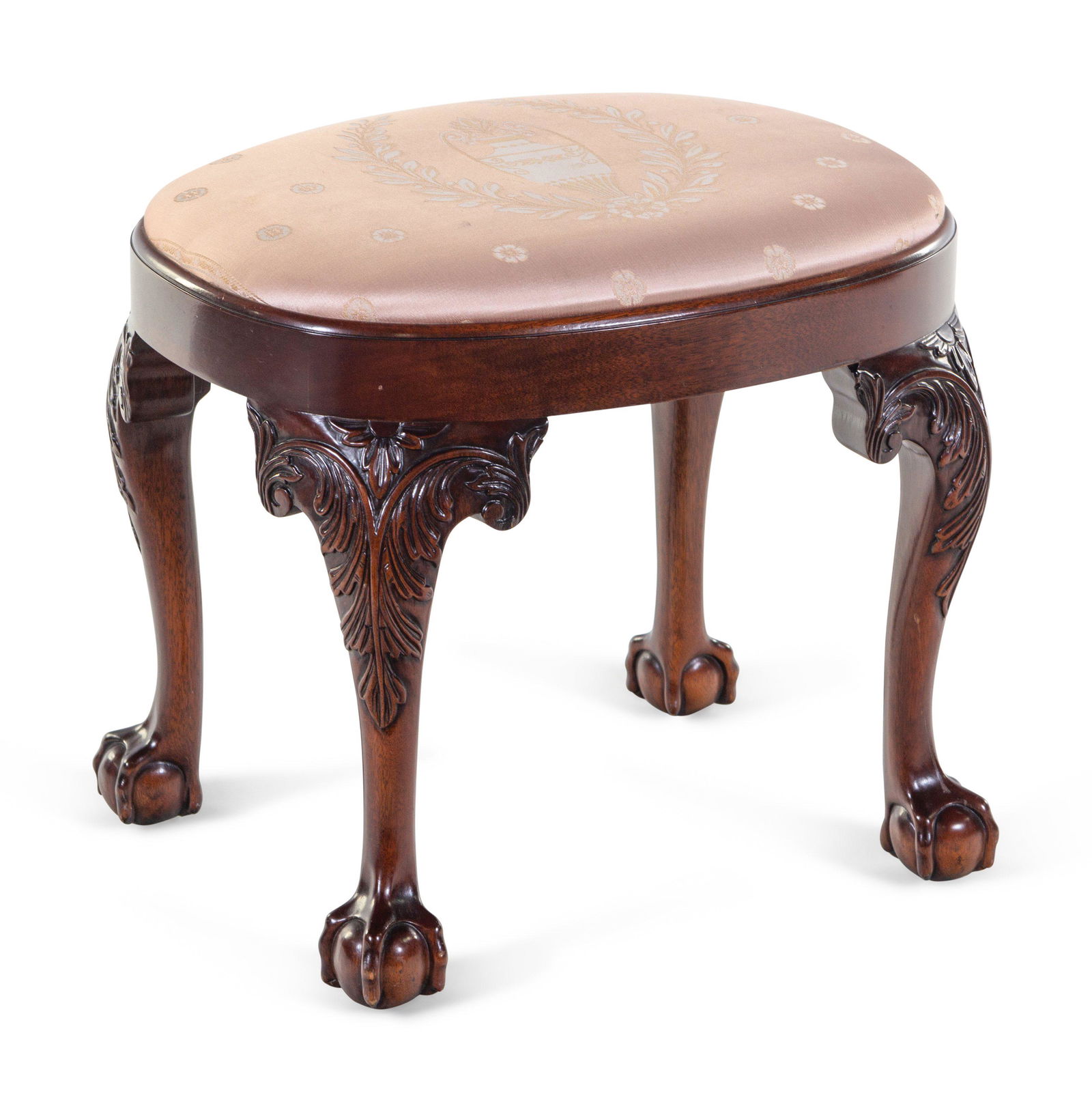 A Chippendale Style Carved Mahogany Footstool (1 of 3)
