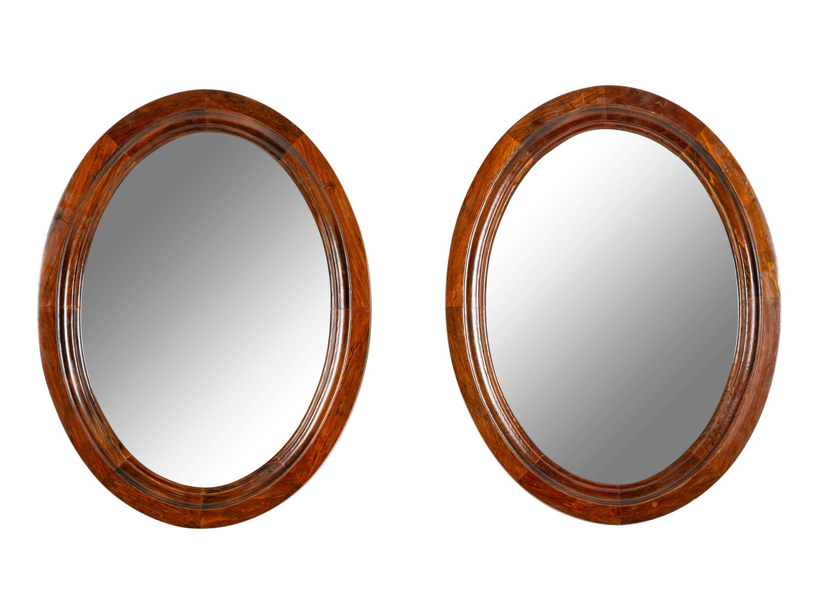 A Pair of Mahogany Oval Mirrors (1 of 3)