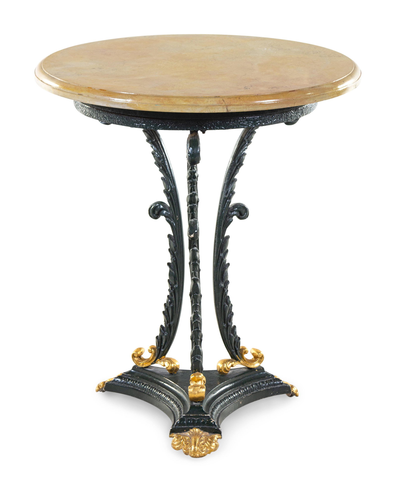 A Green Painted and Parcel Gilt Iron Side Table (1 of 2)