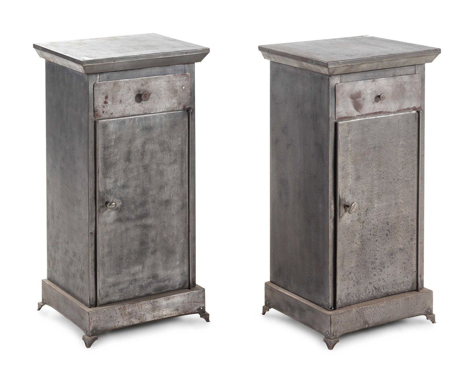 A Pair of Industrial Style Aluminum Side Cabinets (1 of 1)