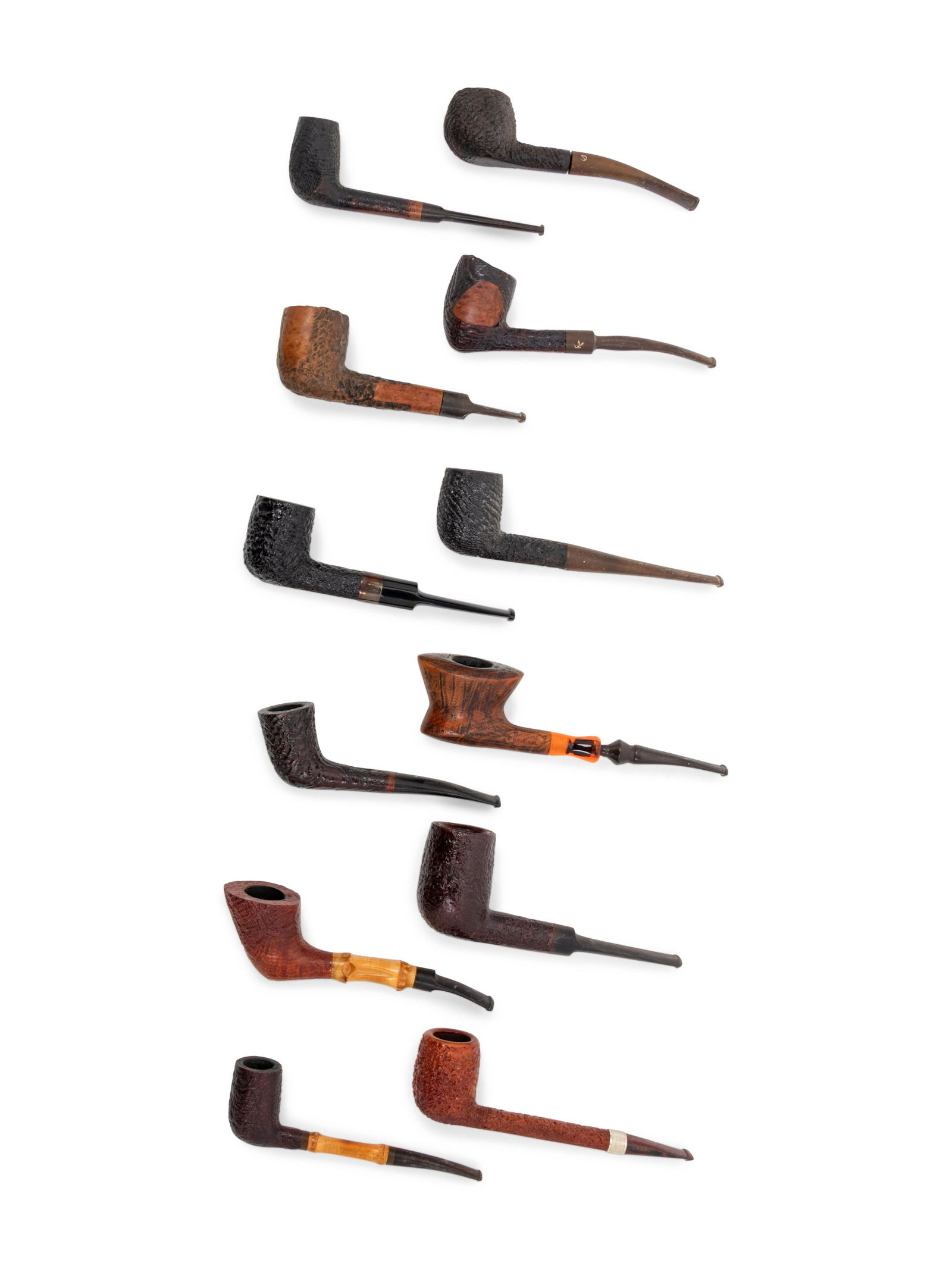 A Group of Twelve Root Briar Smoking Pipes (1 of 2)