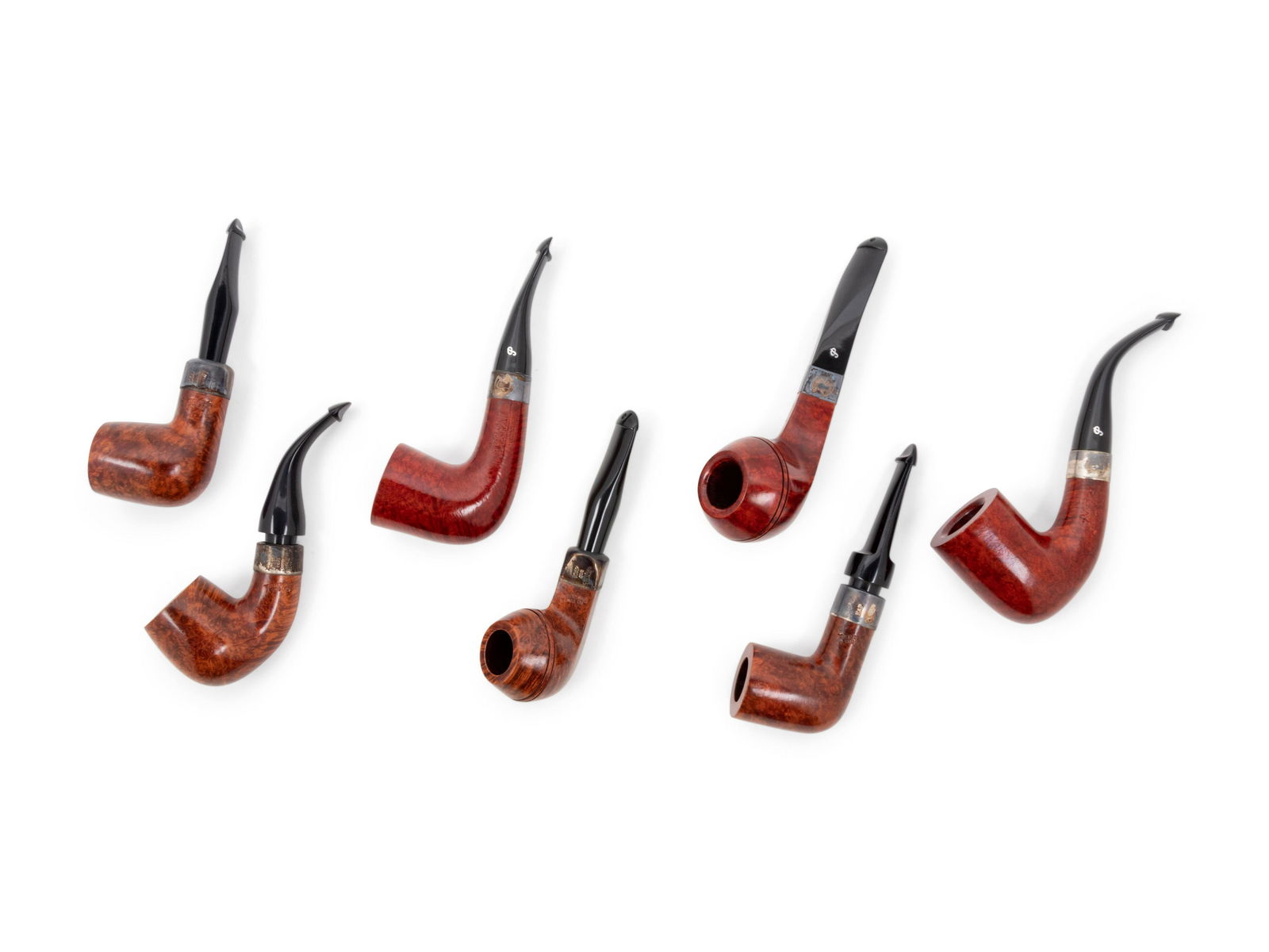 A Group of Seven Peterson Commemorative Smoking Pipes (1 of 1)