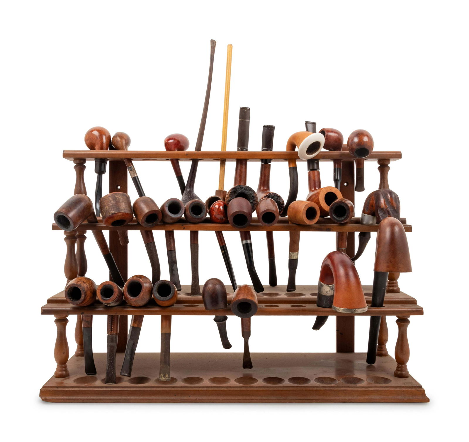 A Large Collection of Wood Briar Smoking Pipes (1 of 3)