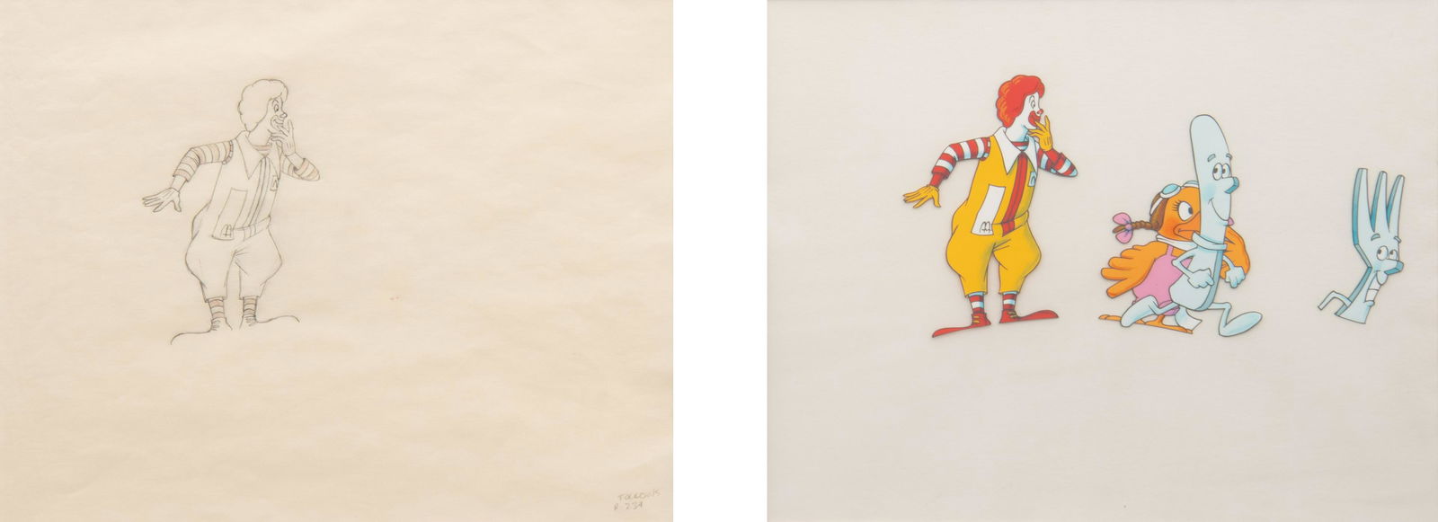 Ronald McDonald TV Commercial Production Cel and (1 of 3)