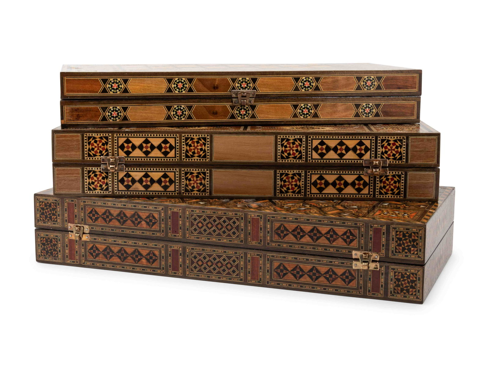 Three Syrian Mosaic Marquetry Game Boards (1 of 7)
