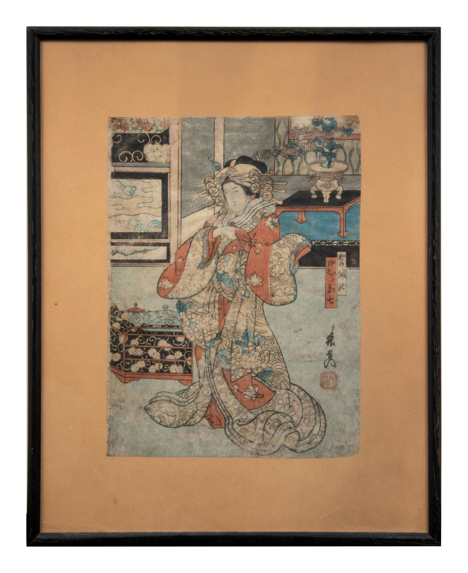 A Group of Six Japanese Woodblock Prints (1 of 12)