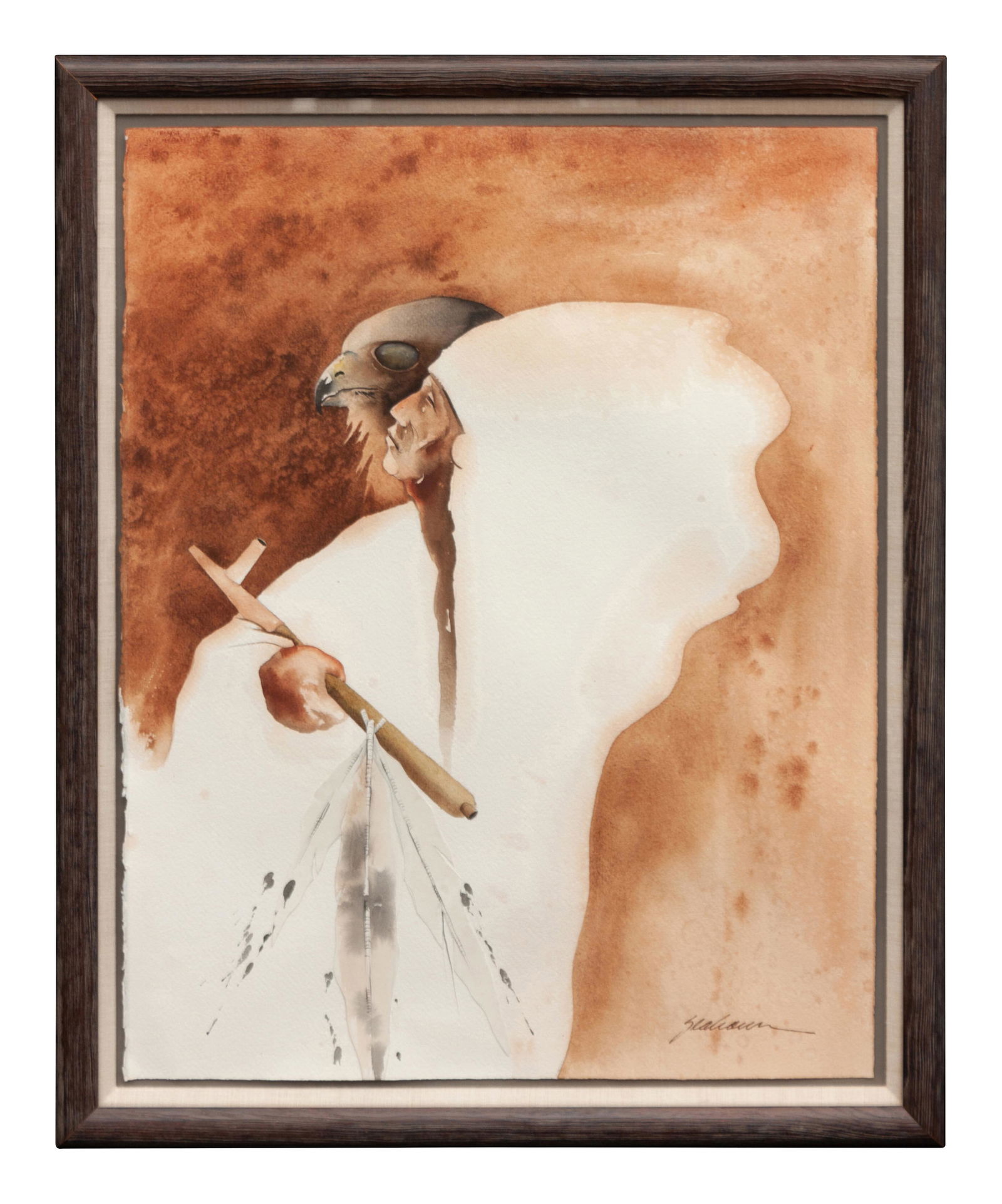 Bert Seabourn (American, b. 1931) Keeper of the Plains (1 of 2)