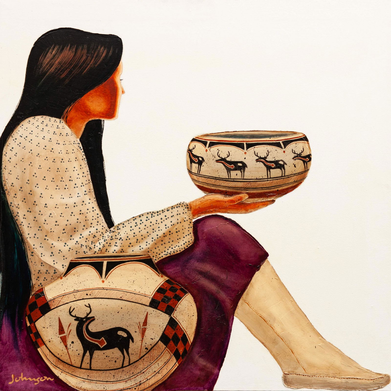 Johnson Untitled (Girl with Pot) (1 of 3)