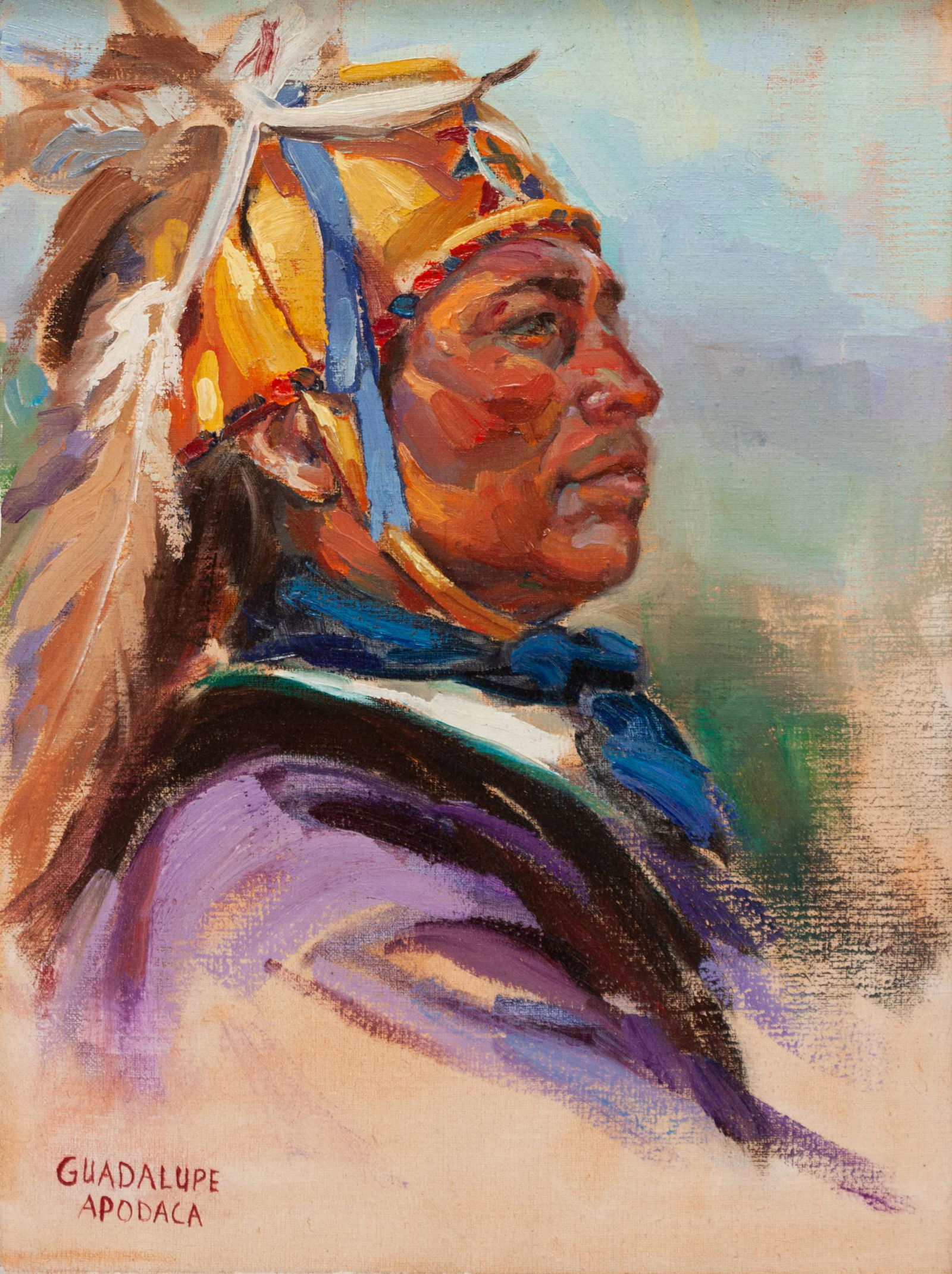 Guadalupe Apodaca (American, b. 1941) Apache War (1 of 2)