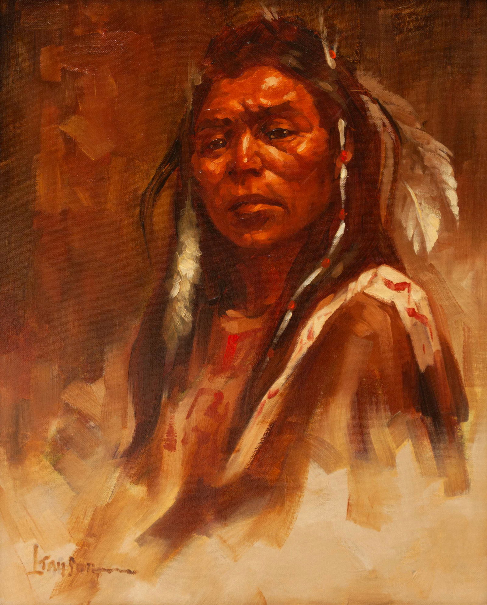 Lyle Tayson, Sr. (American, 1924-2014) Pair of Indian (1 of 4)