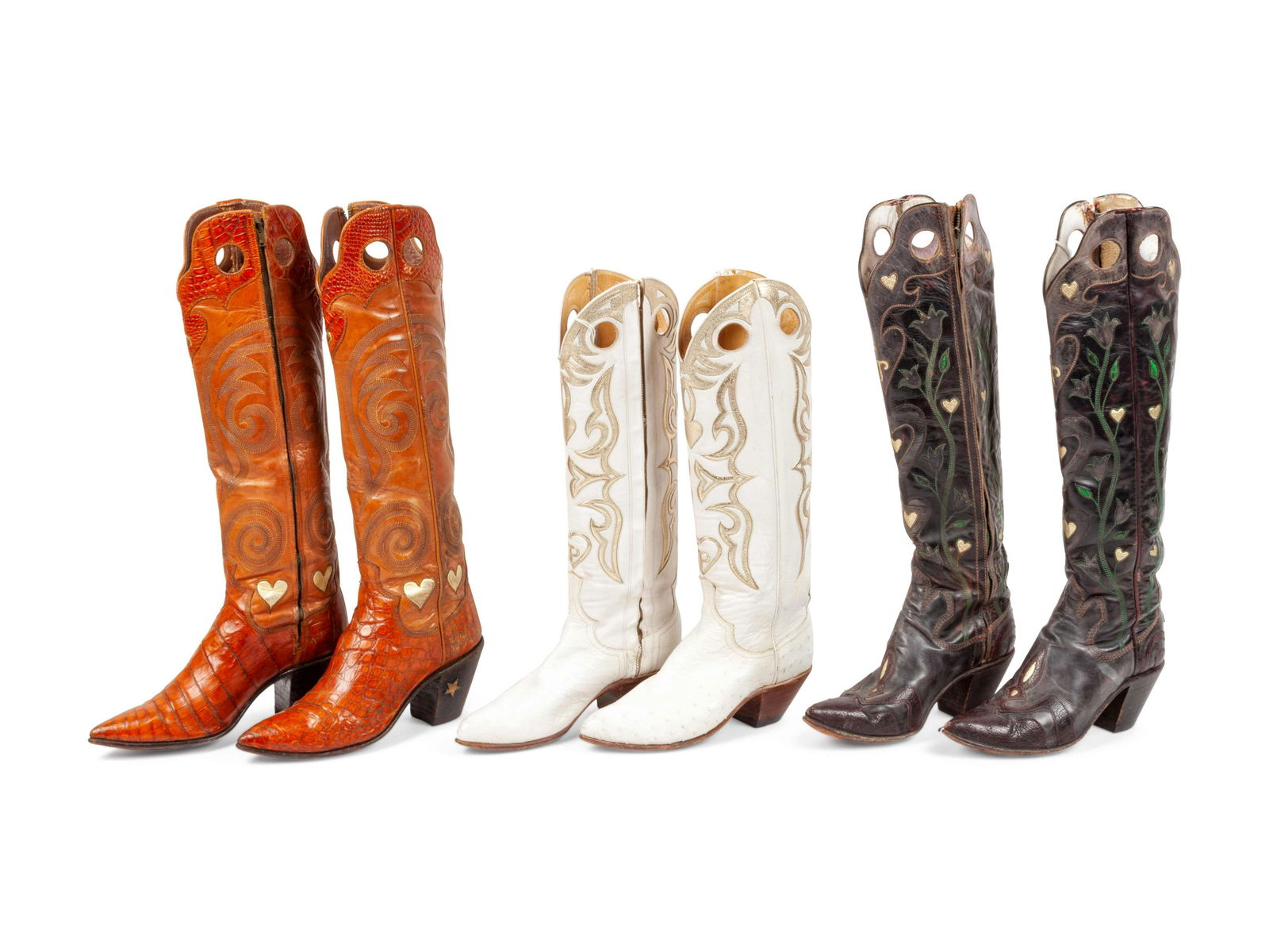Three Pairs Women's Cowboy Boots (1 of 2)