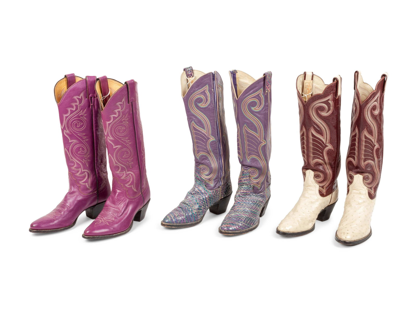 Three Pairs Women's Cowboy Boots (1 of 2)