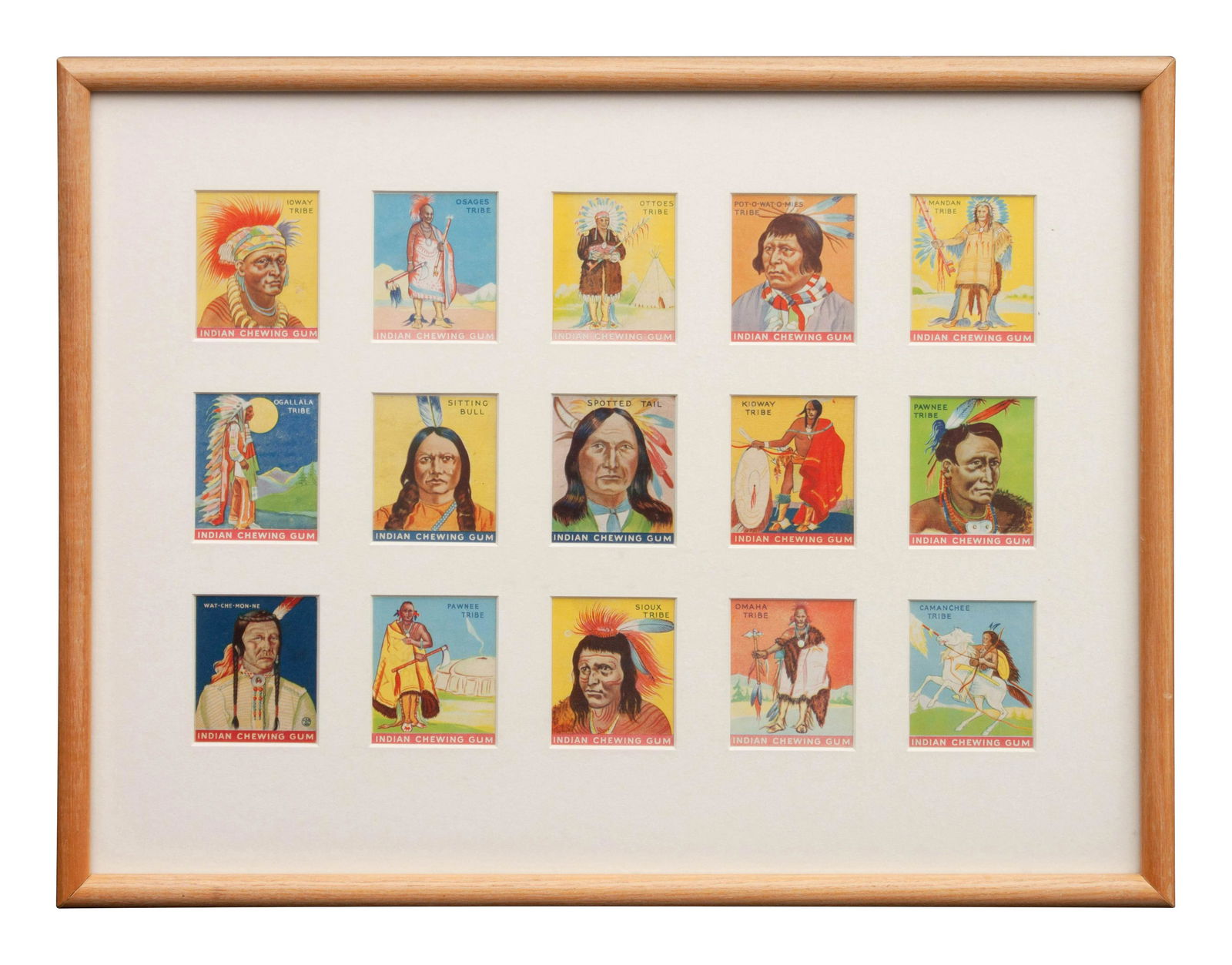 Three Framed Collections of Indian Chewing Gum and (1 of 5)