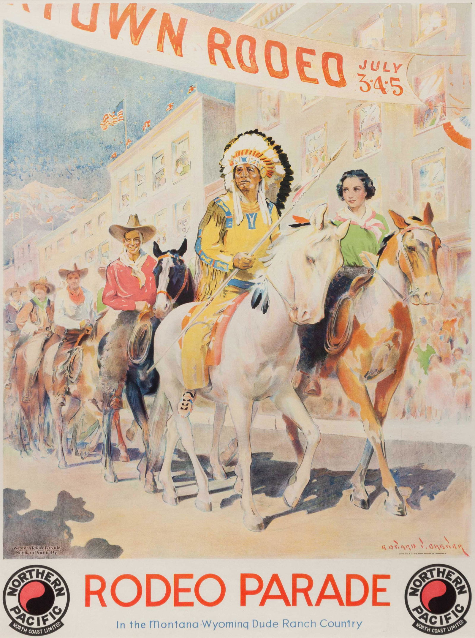 Edward Vincent Brewer (American, 1883-1971) Rodeo (1 of 2)