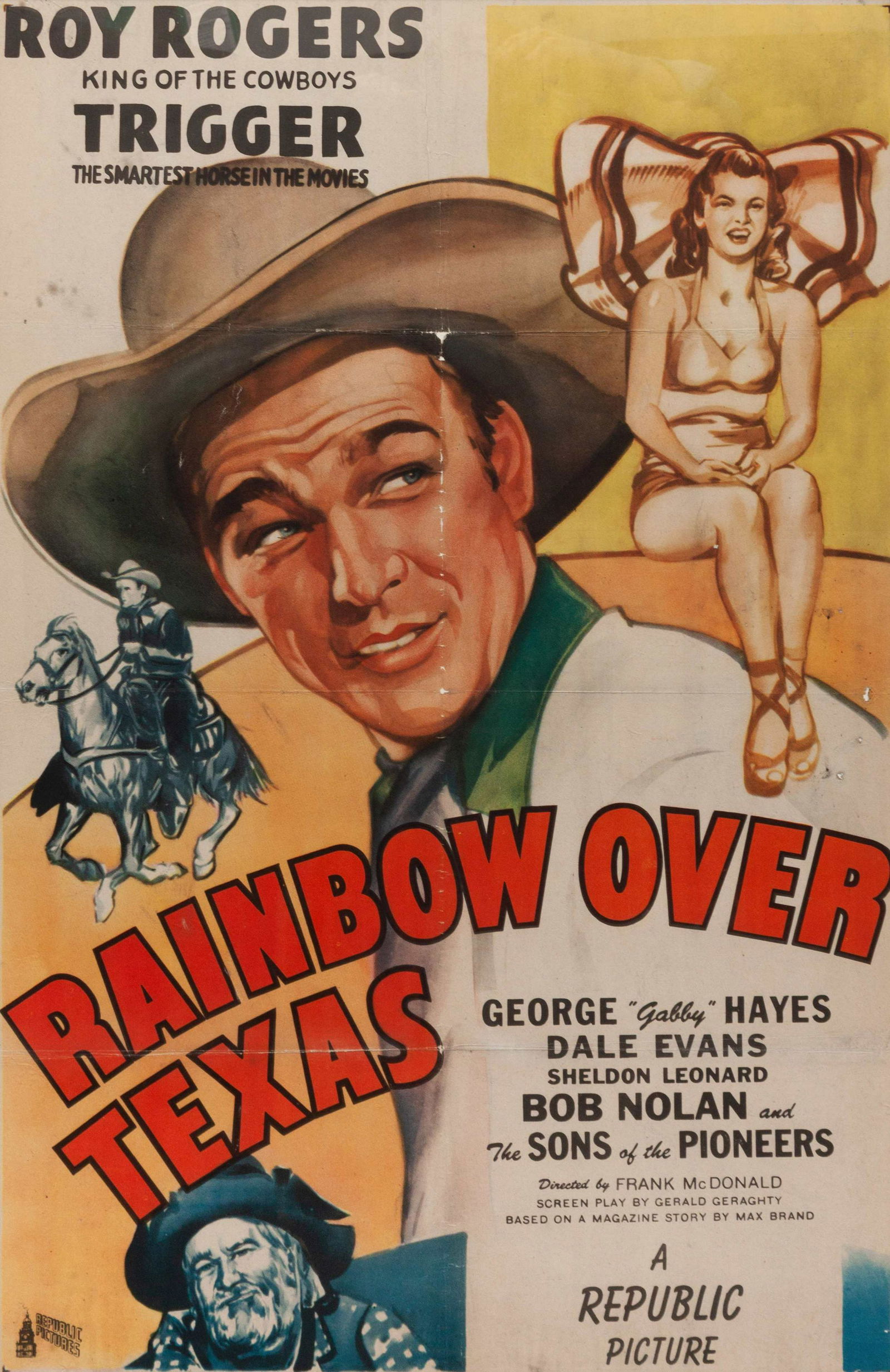 Vintage Movie Poster, Rainbow Over Texas, Featuring Roy (1 of 2)