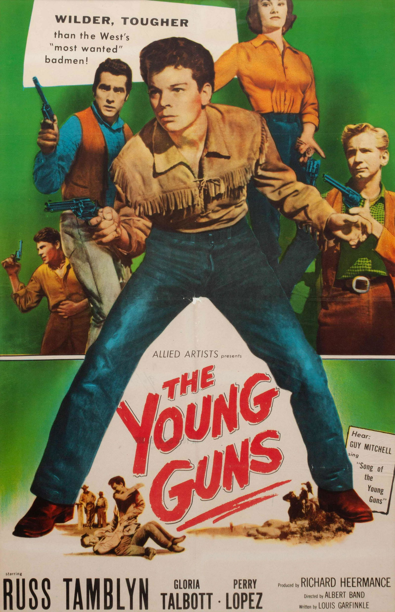 Vintage Movie Poster, The Young Guns  38 x 25 (1 of 2)