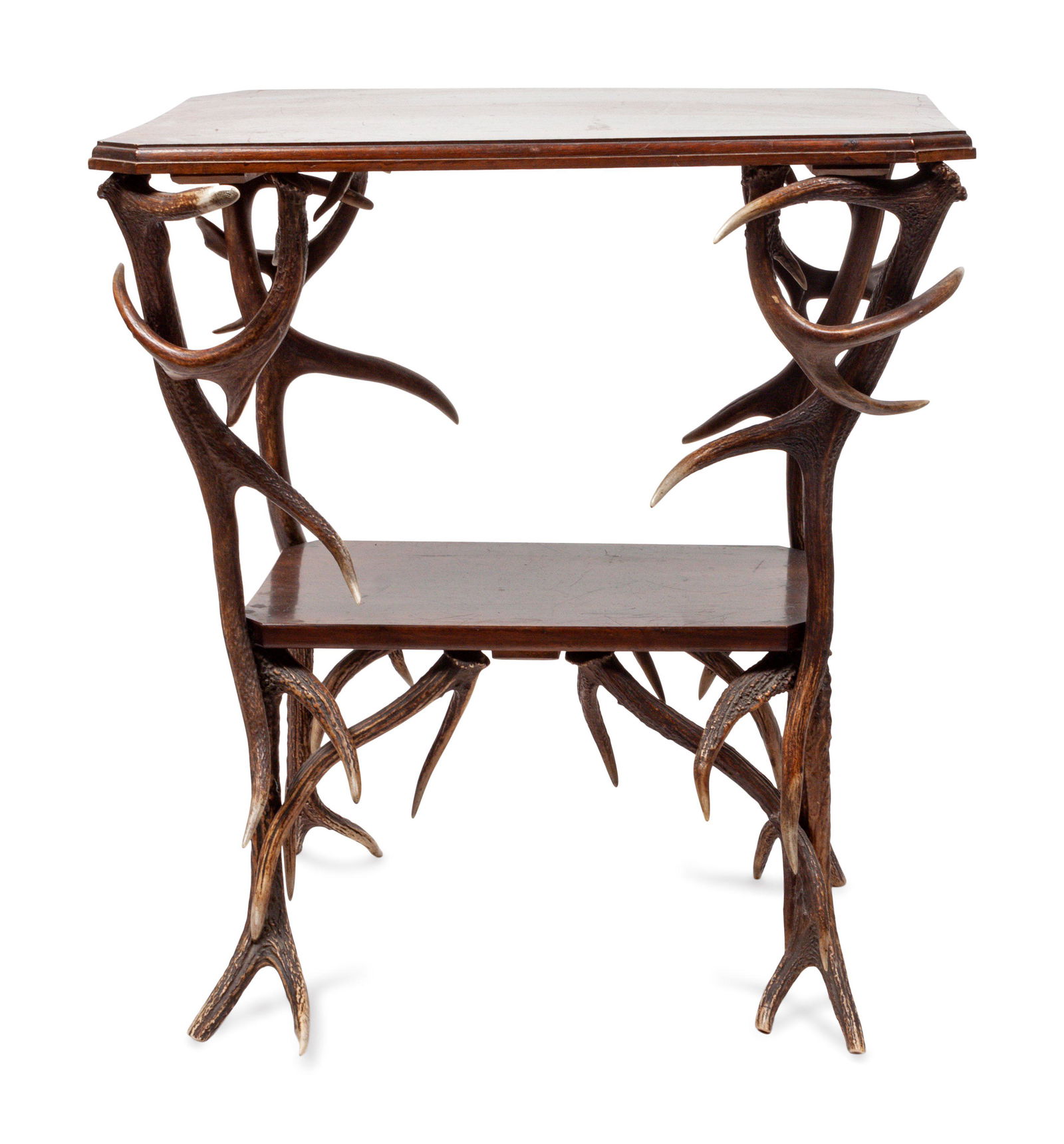 Western Style Antler and Wood Hall Table height 29 x (1 of 2)