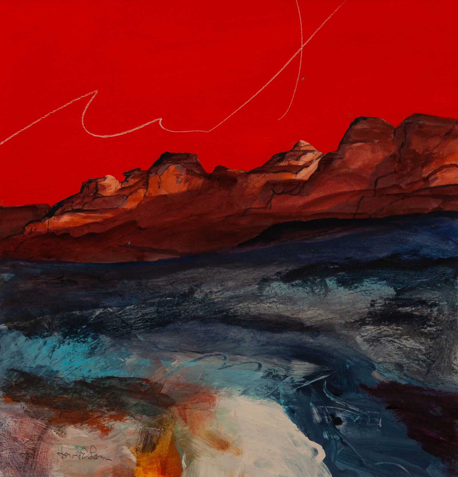 Harold Larson (American, b. 1935) Red Rock Silent (1 of 3)