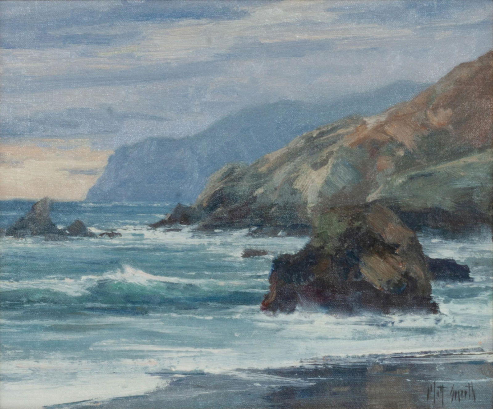 Matt Smith (American, b. 1960) Soft Evening Light, 2002: Matt Smith (American, b. 1960) Soft Evening Light, 2002 oil on board signed Matt Smith (lower right) 10 x 12 inches