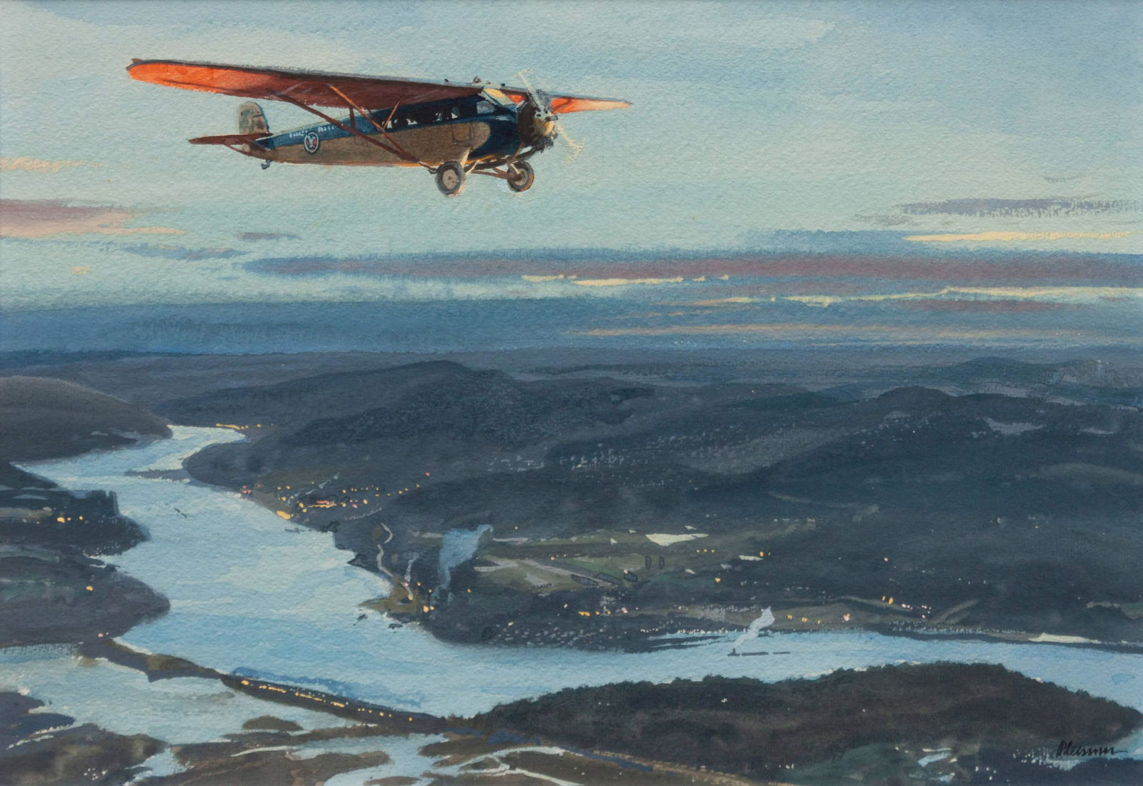 Ogden Pleissner (American, 1905-1983) Fairchild FC-2, (1 of 3)