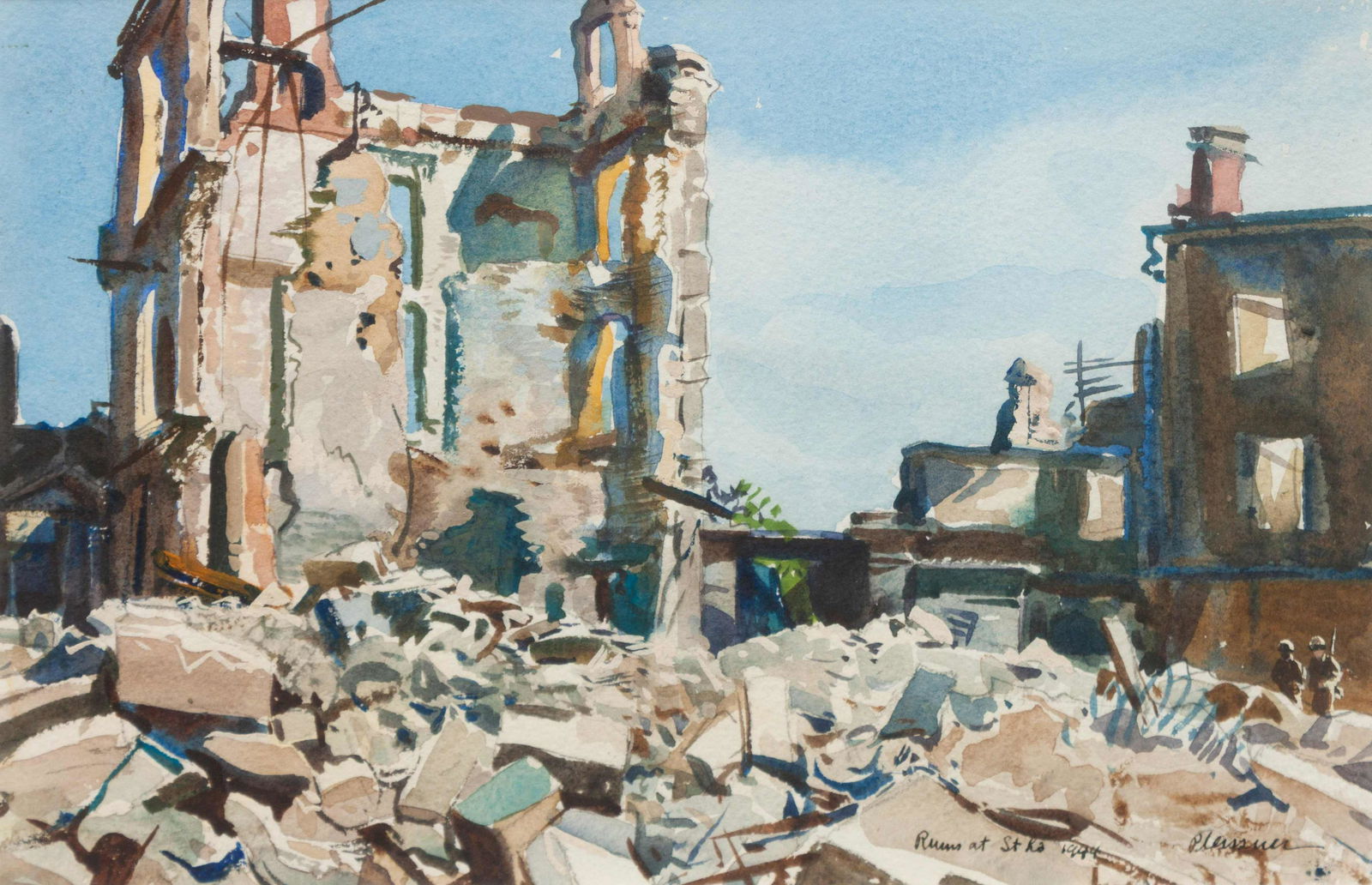 Ogden Pleissner (American, 1905-1983) Ruins At (1 of 3)