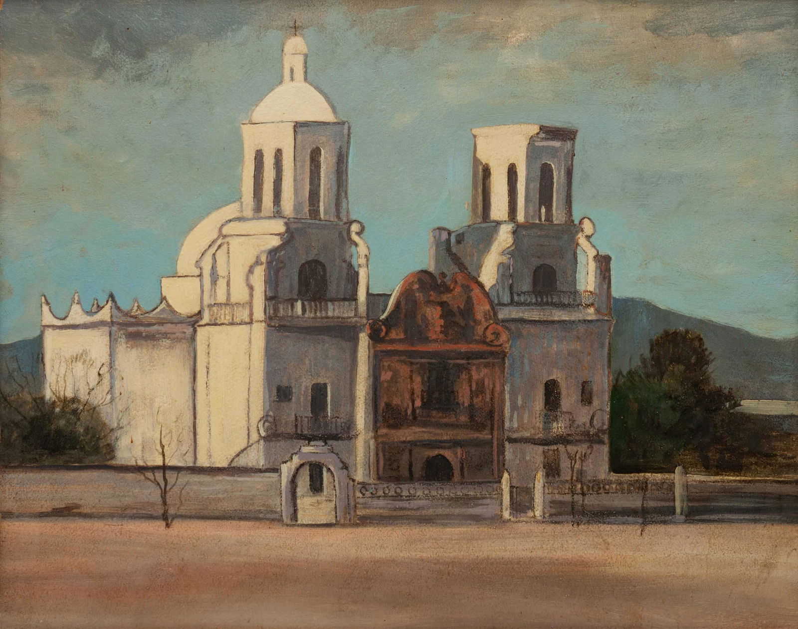 David Stirling (American, 1887-1971) San Xavier Church, (1 of 2)