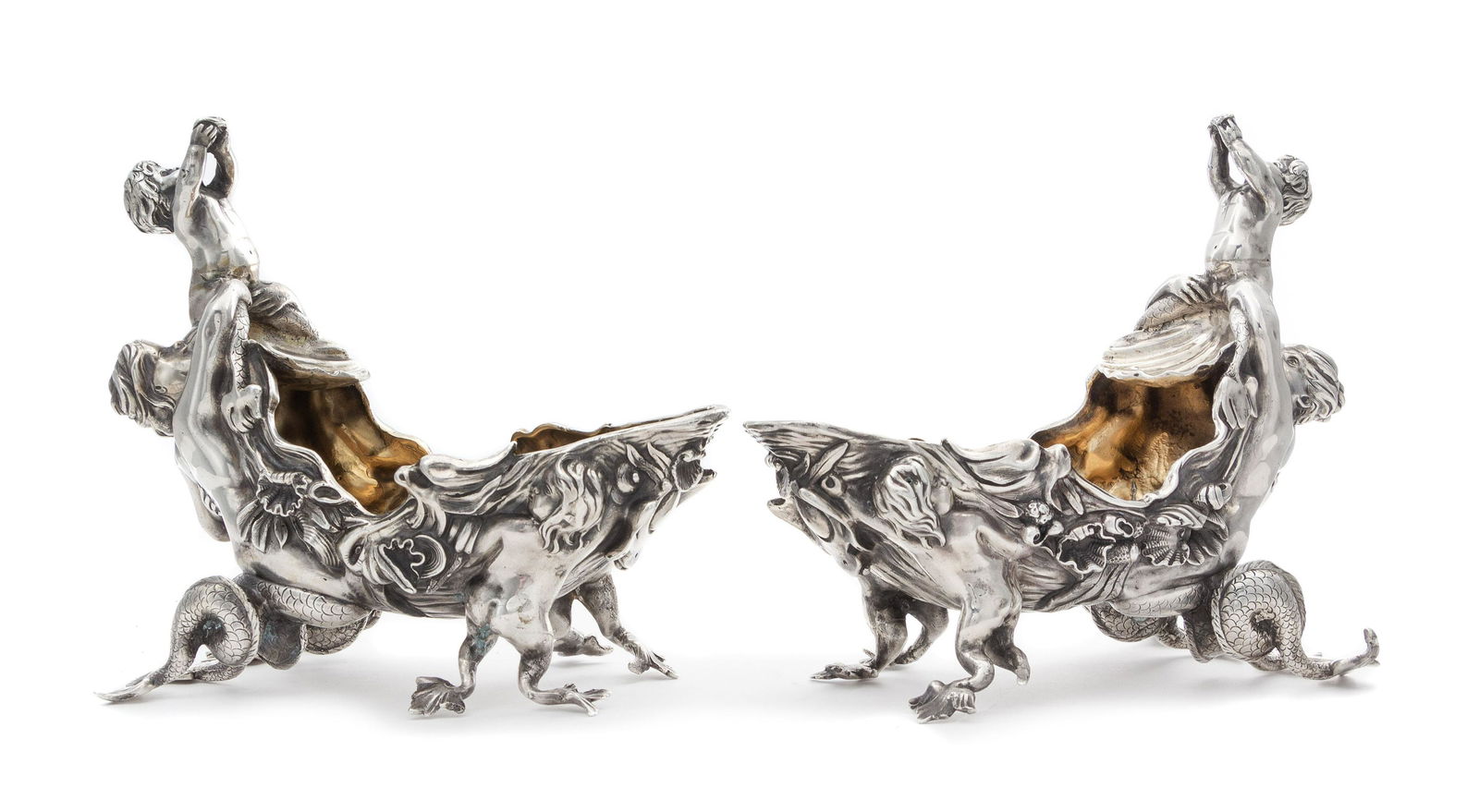 A Pair of Silver Figural Sauce Boats (1 of 3)