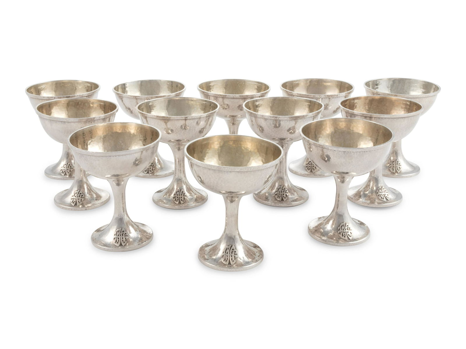 A Set of Twelve American Arts & Crafts Silver Coupes (1 of 3)