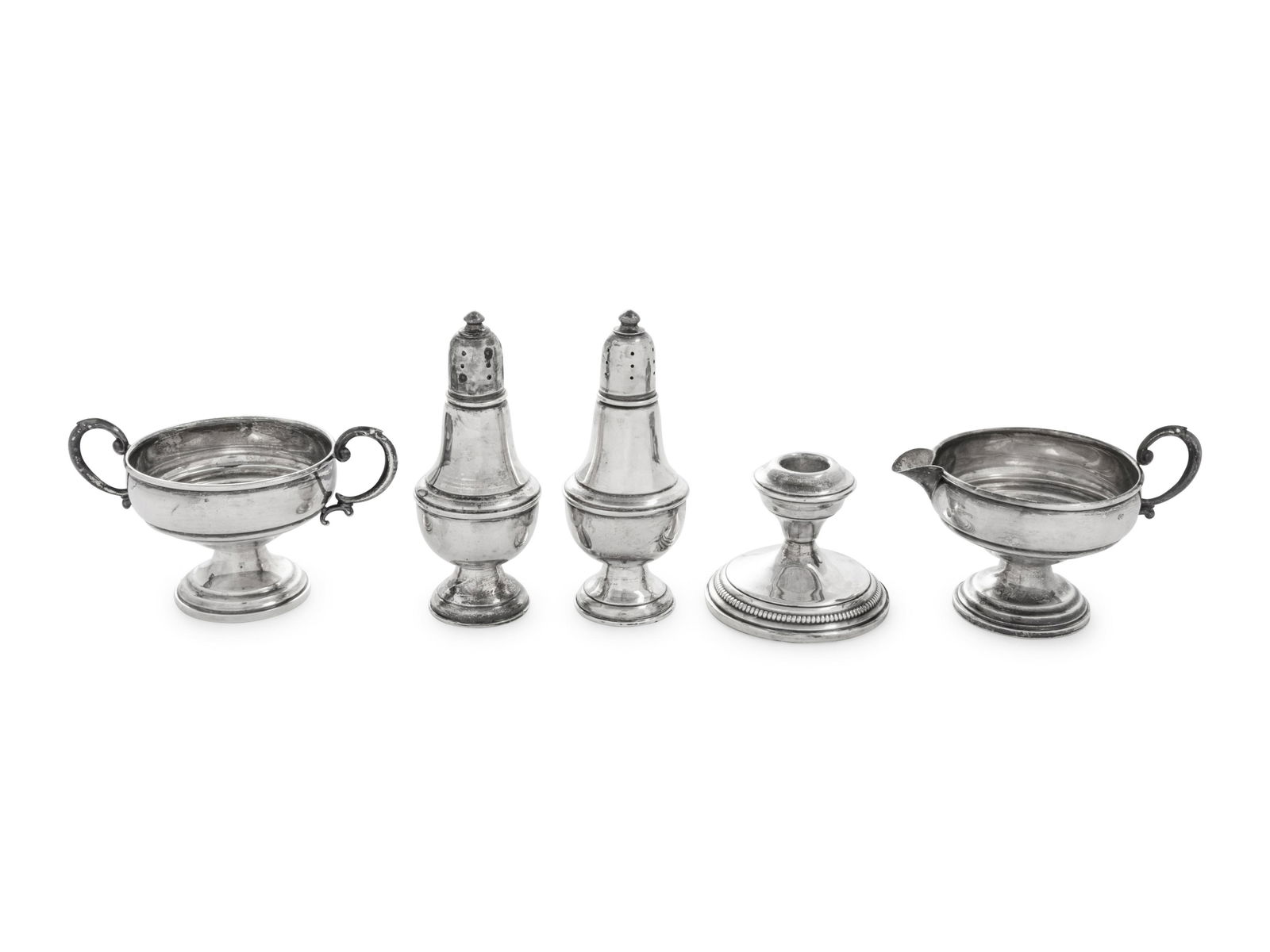 A Group of Five American Silver Table Articles (1 of 3)