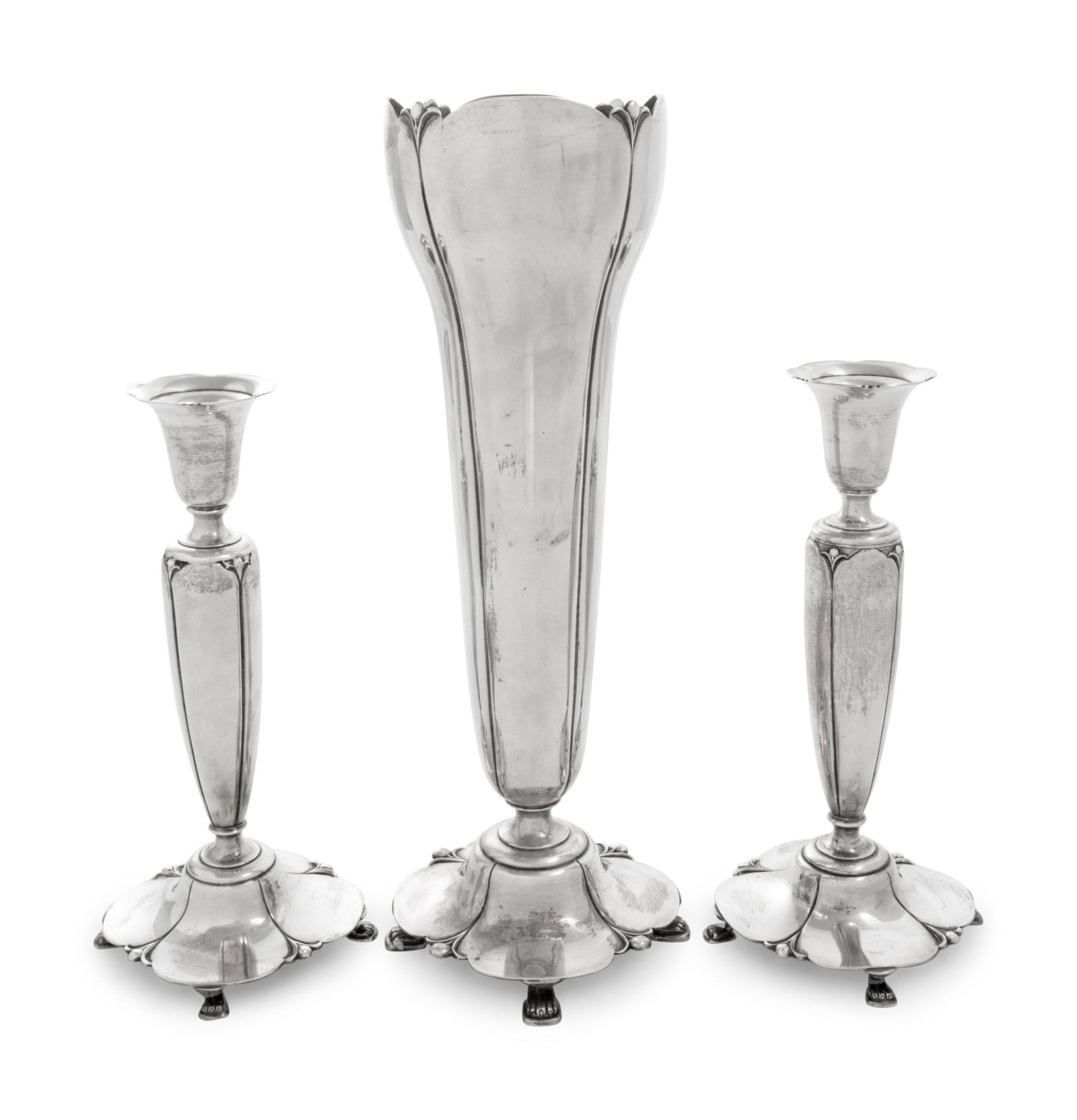 An American Silver Three Piece-Garniture (1 of 3)
