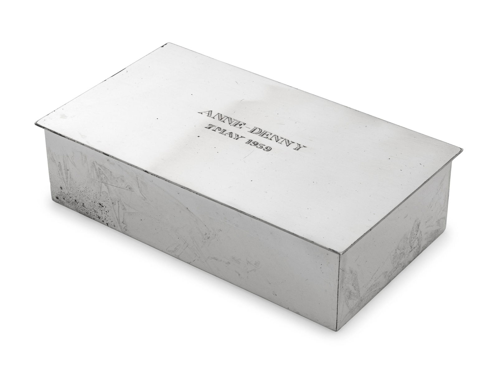 A Tiffany & Co. Silver Table-Top Cigarette Box (1 of 3)