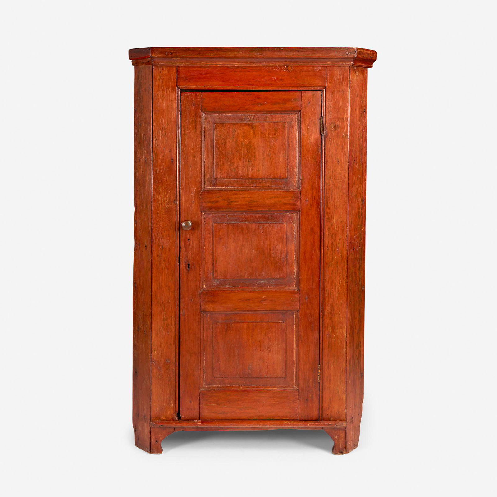 Pine single-paneled door corner cupboard, circa 1800 (1 of 1)