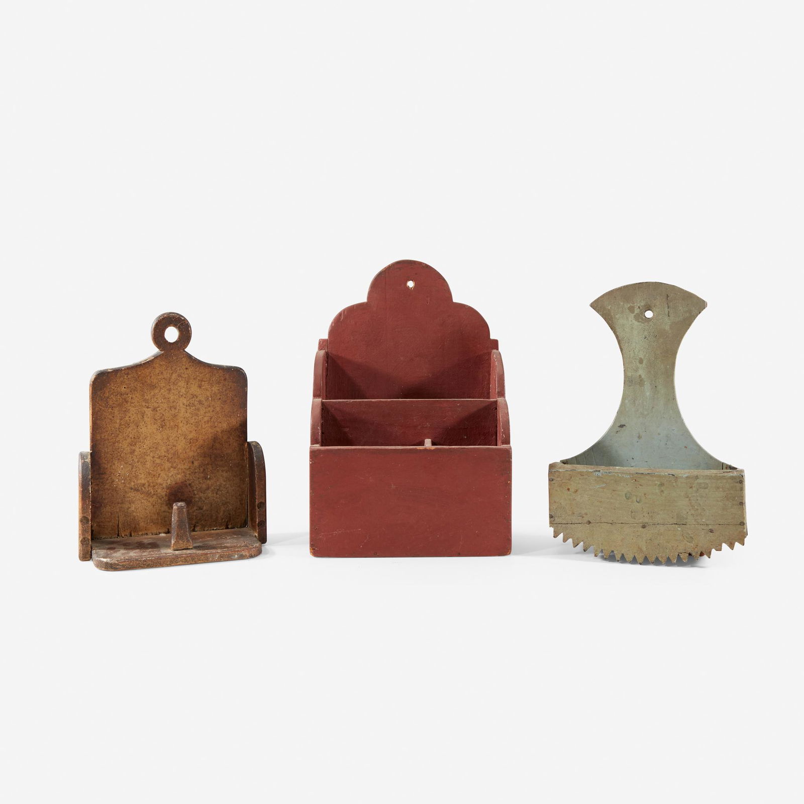 Three painted wall boxes or shelves, 19th century (1 of 1)