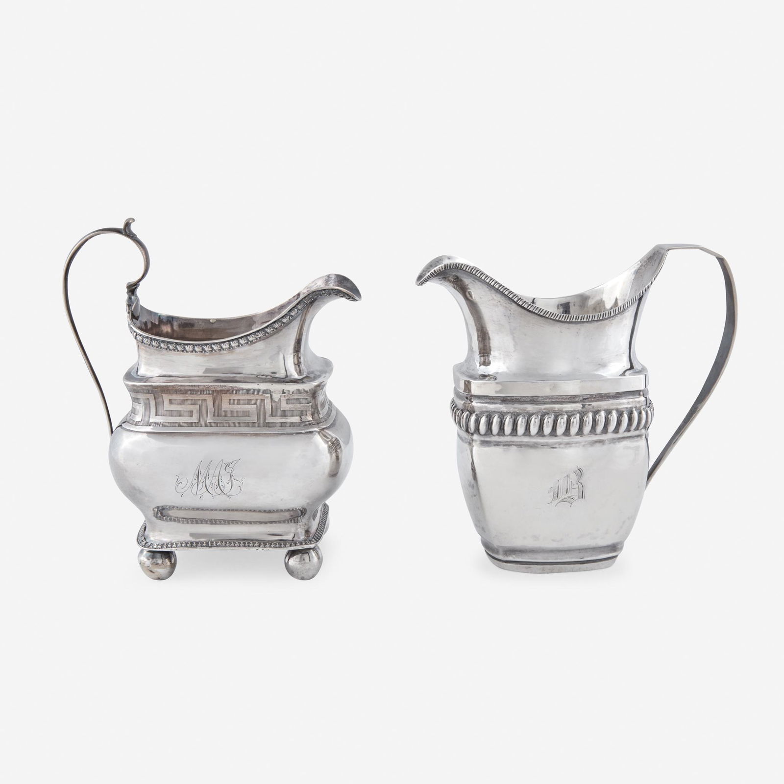 Two Classical silver creamers, Joseph Shoemaker (1 of 1)