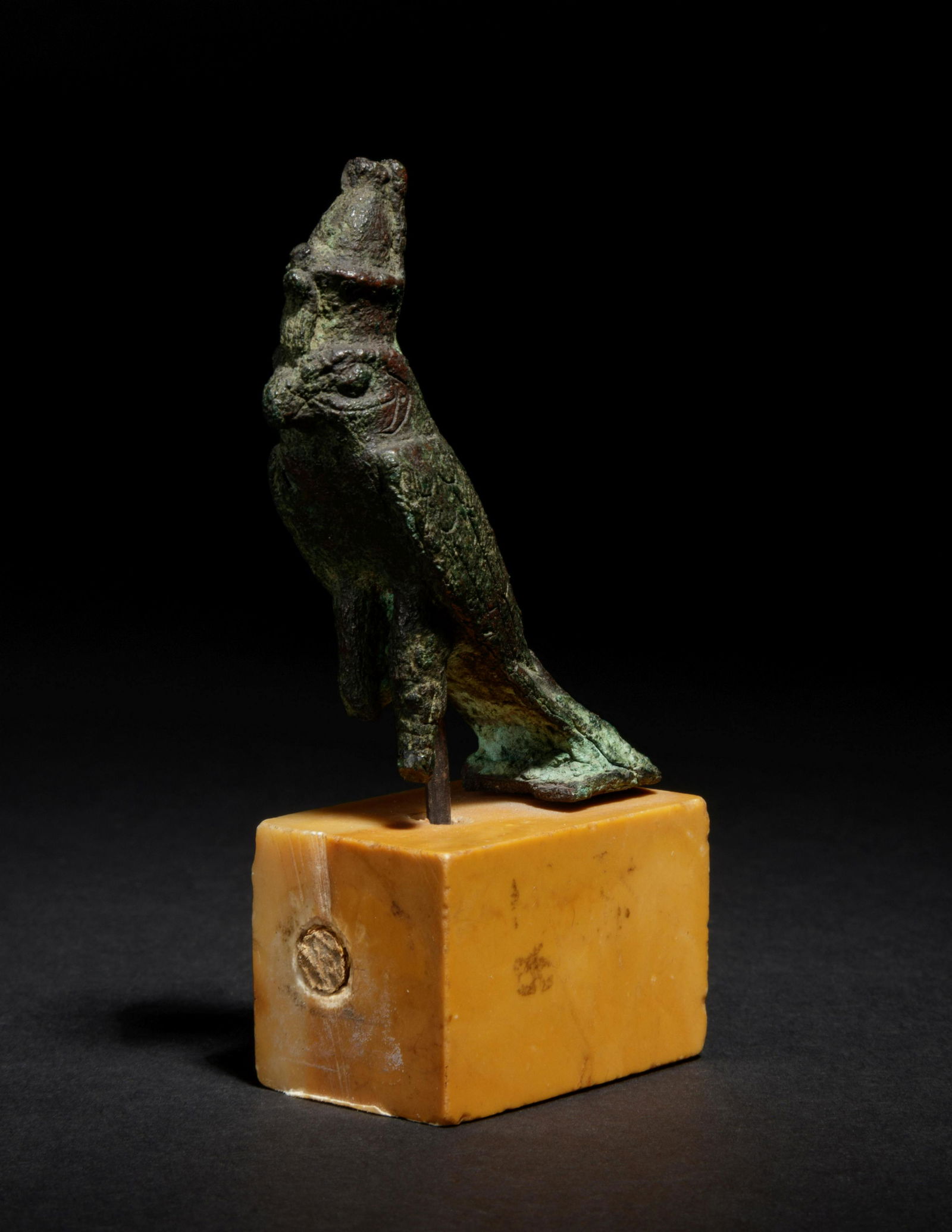 An Egyptian Bronze Horus Falcon Height 2 3/4 inches. (1 of 3)