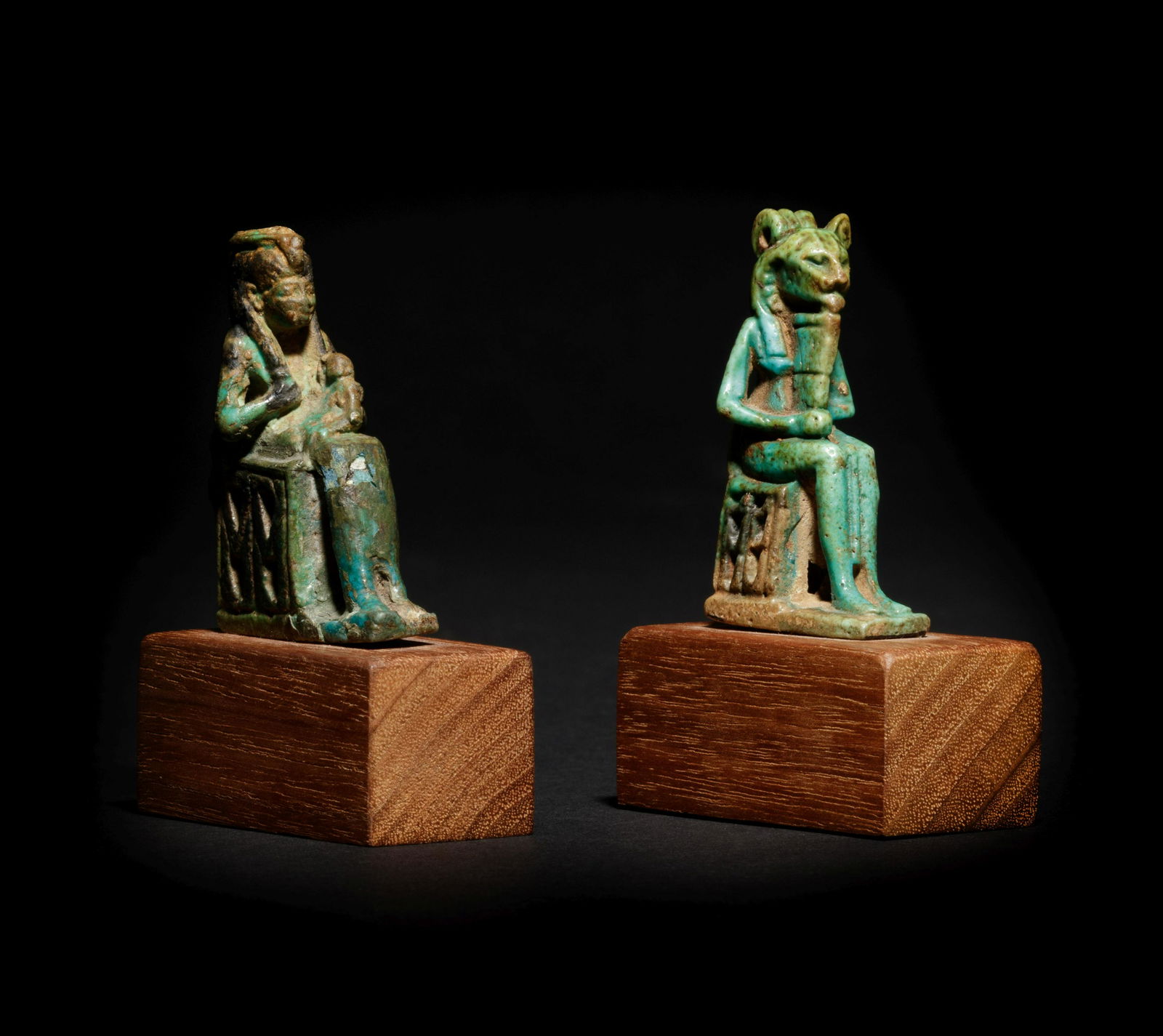 An Egyptian Faience Isis and Horus and an Egyptian (1 of 6)