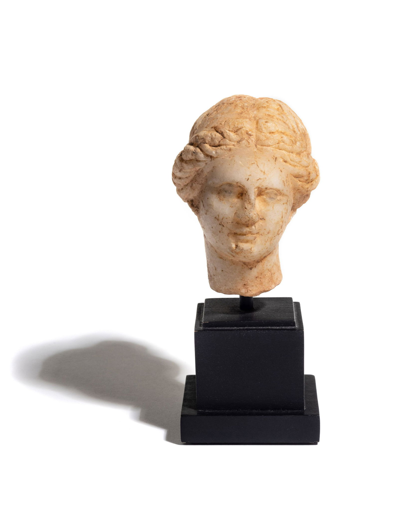 A Greek Marble Head of Aphrodite Height 3 1/2 inches. (1 of 5)