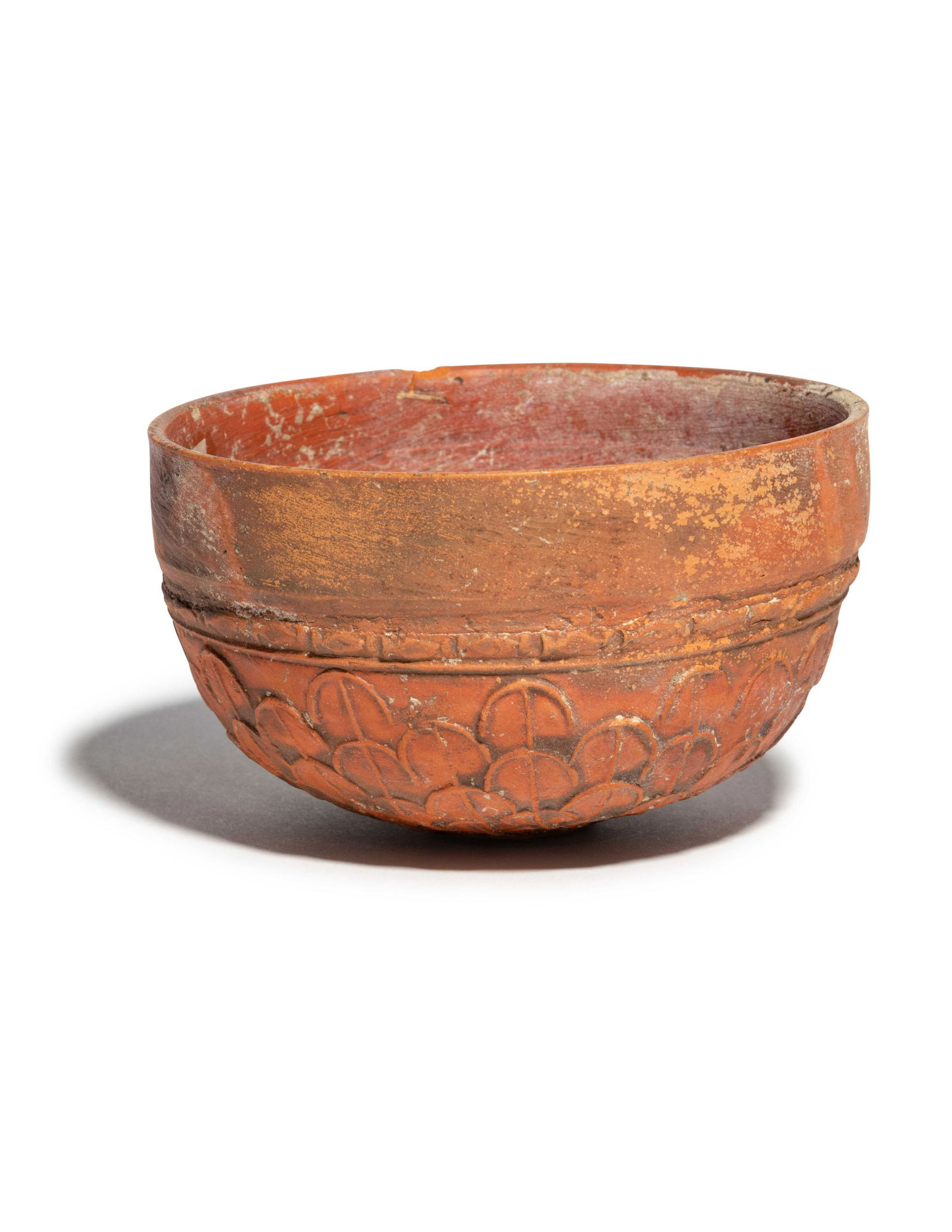 A Graeco-Roman Molded Pottery Bowl  Diameter 4 1/2 (1 of 3)